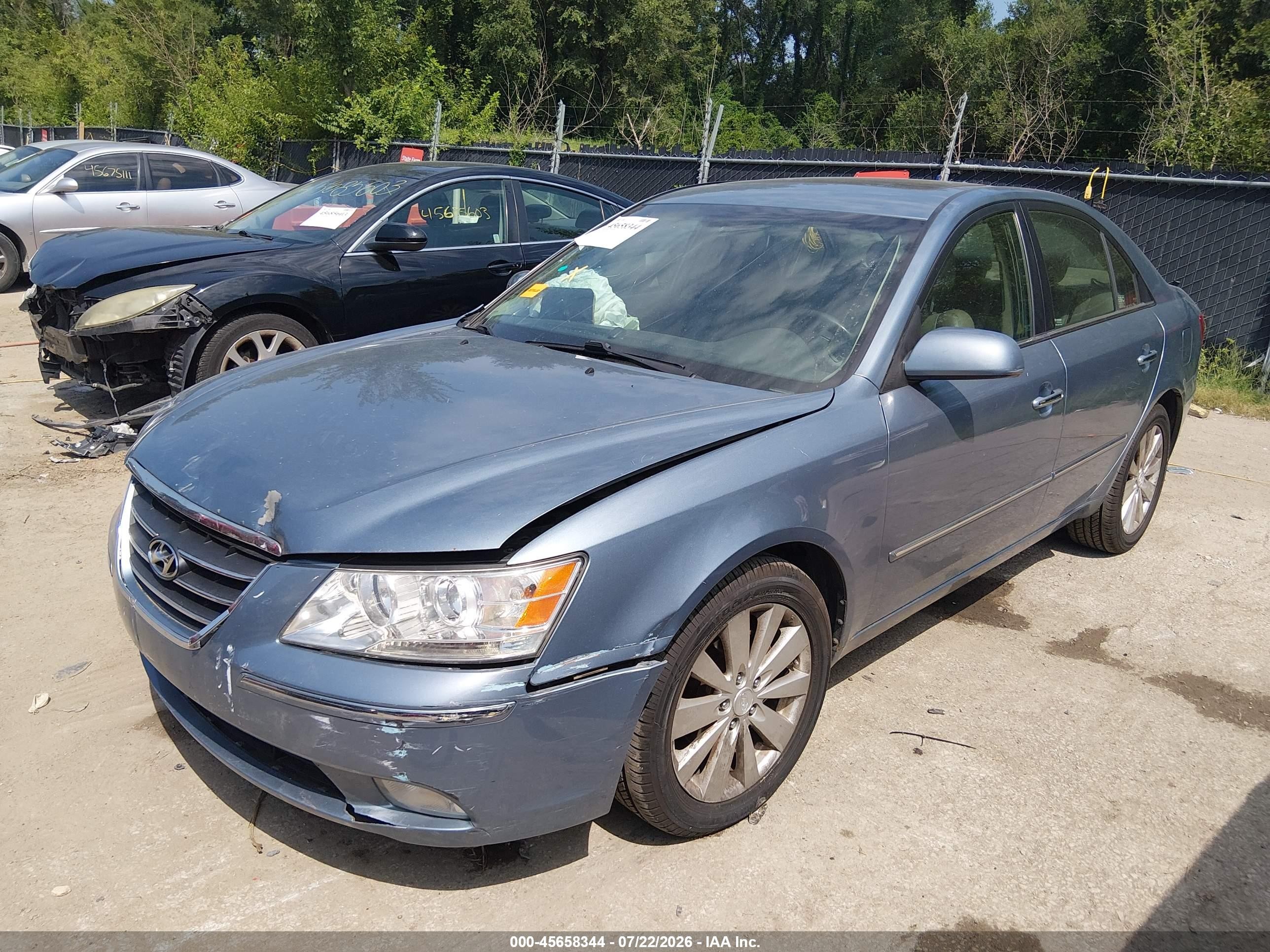 2009 Hyundai Sonata Limited Light Blue vin: 5NPEU46C59H447720