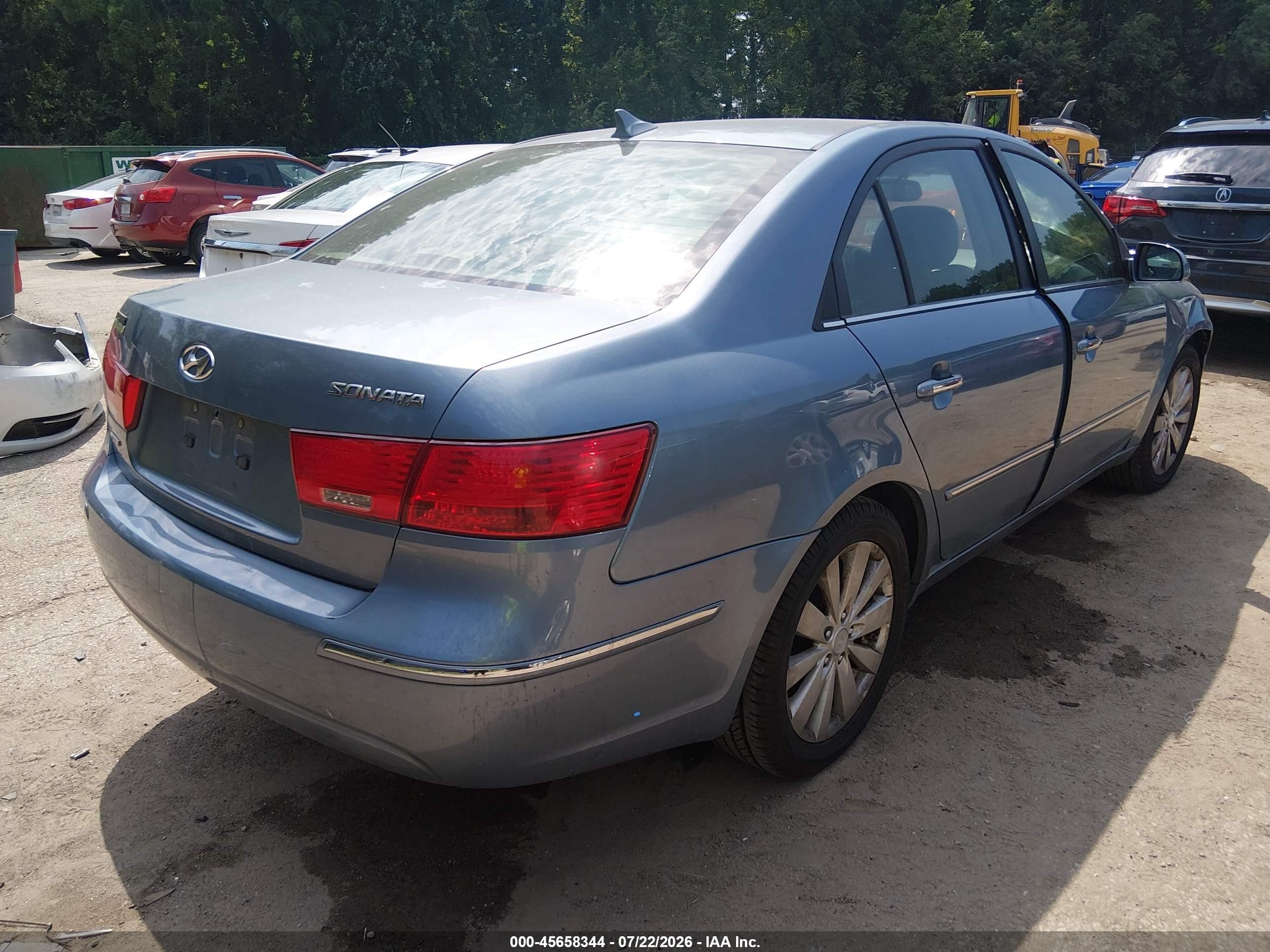 2009 Hyundai Sonata Limited Light Blue vin: 5NPEU46C59H447720