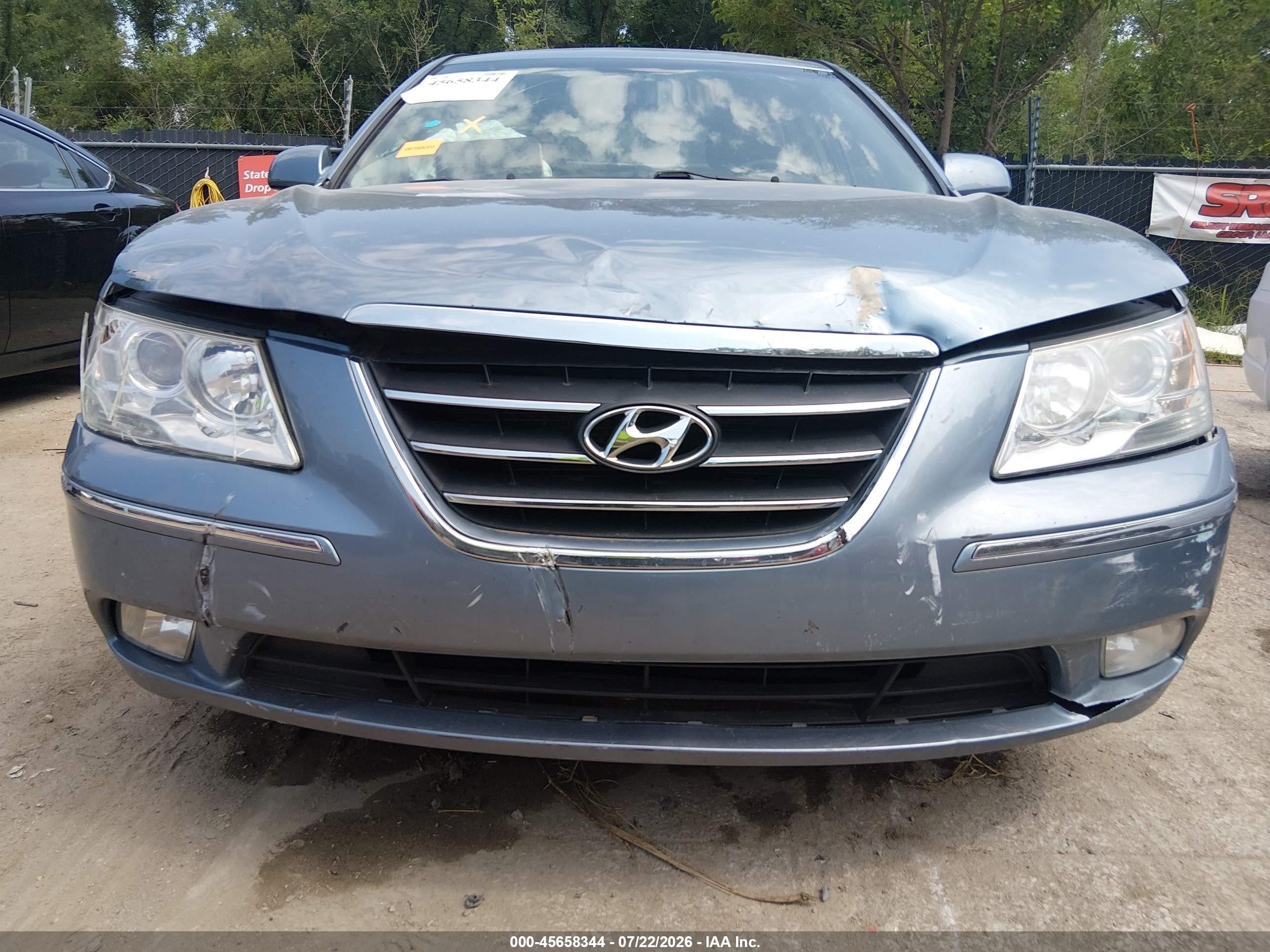 2009 Hyundai Sonata Limited Light Blue vin: 5NPEU46C59H447720