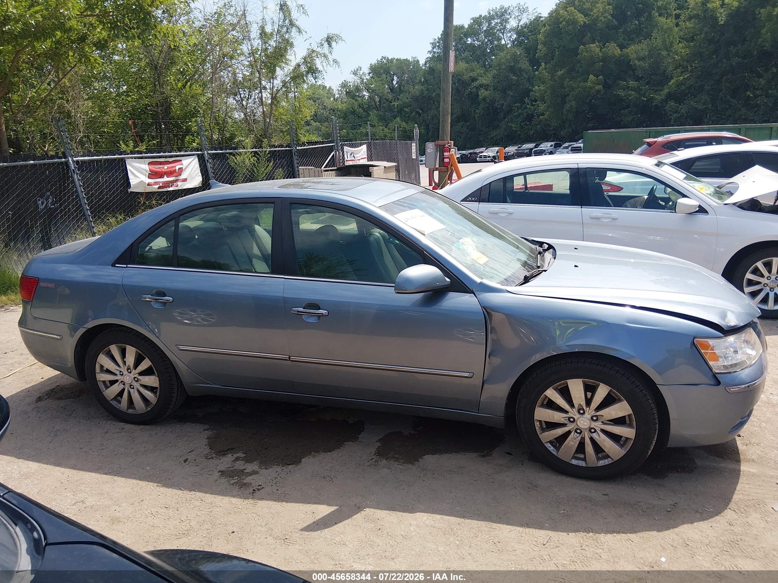 2009 Hyundai Sonata Limited Light Blue vin: 5NPEU46C59H447720