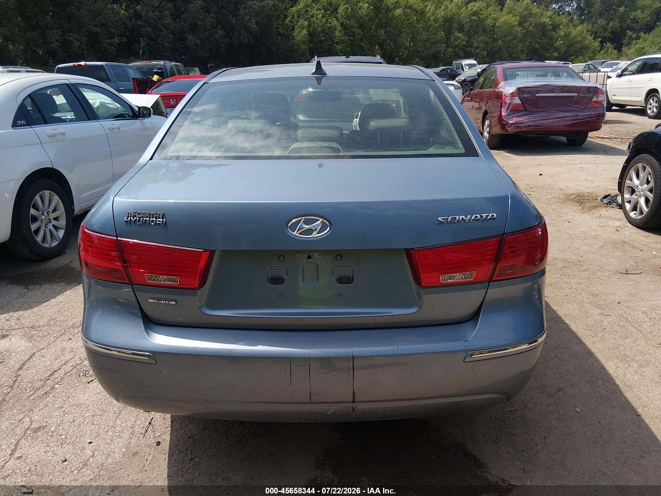 2009 Hyundai Sonata Limited Light Blue vin: 5NPEU46C59H447720