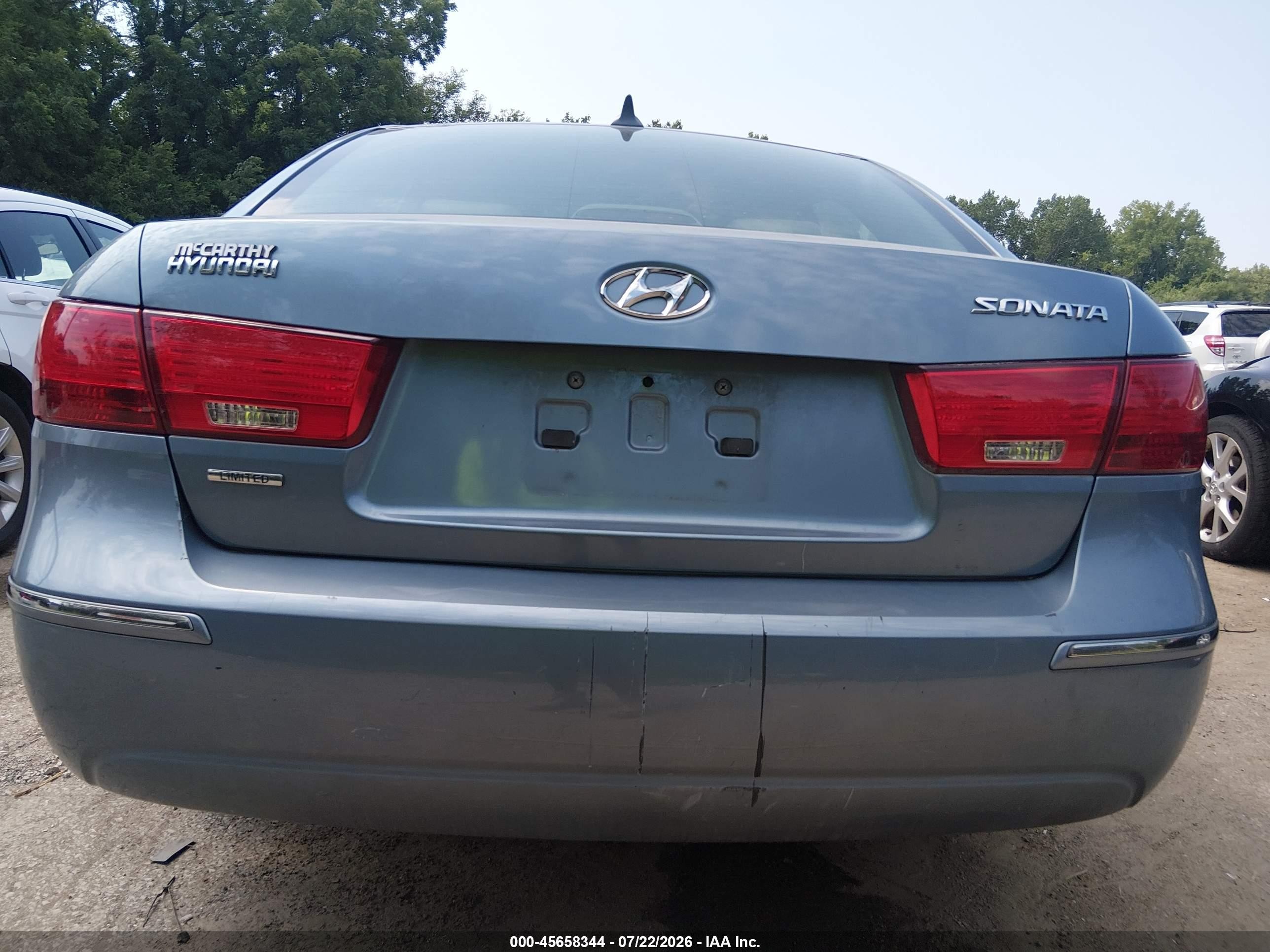 2009 Hyundai Sonata Limited Light Blue vin: 5NPEU46C59H447720