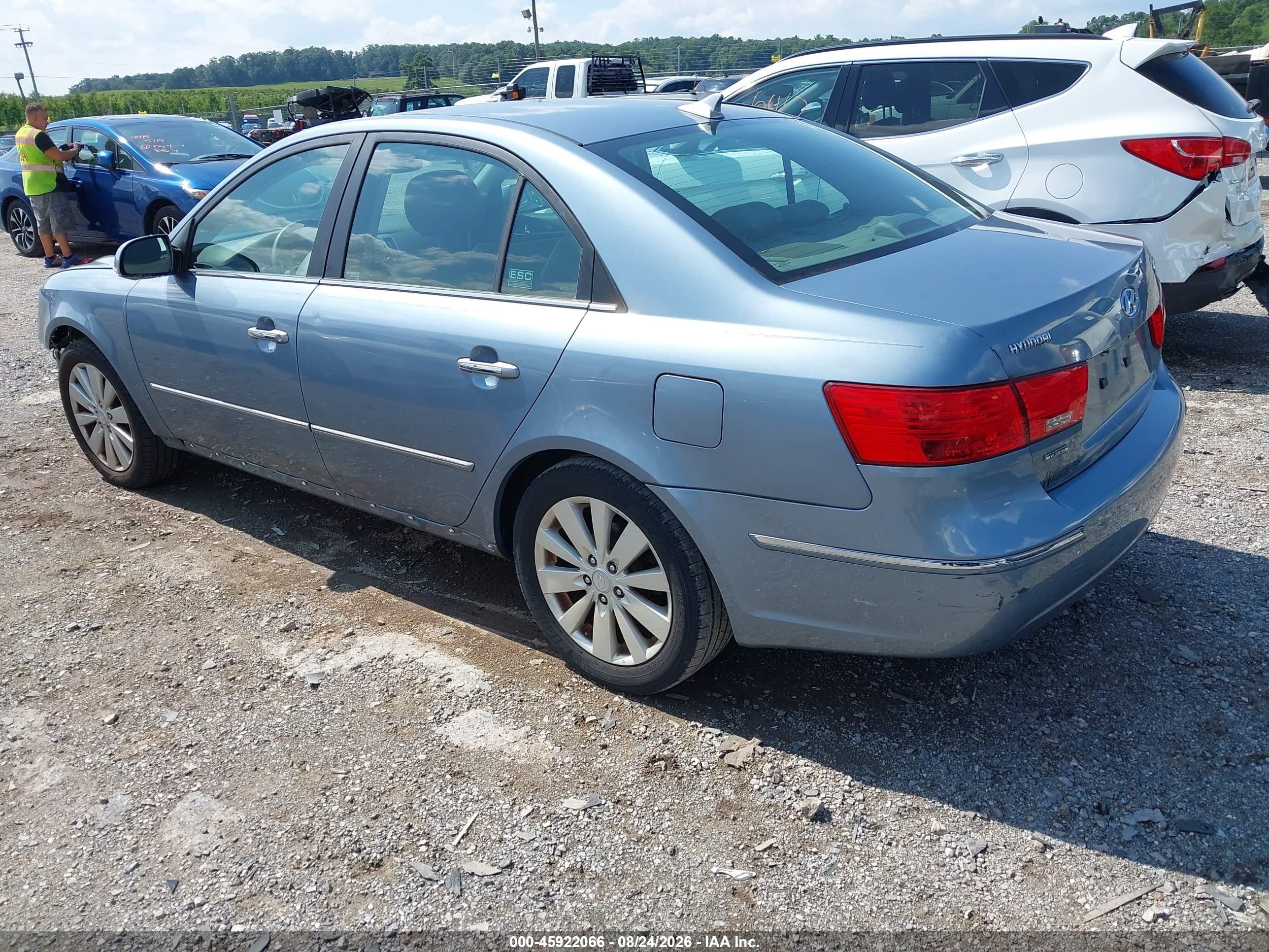 2009 Hyundai Sonata Limited Light Blue vin: 5NPEU46C59H530905