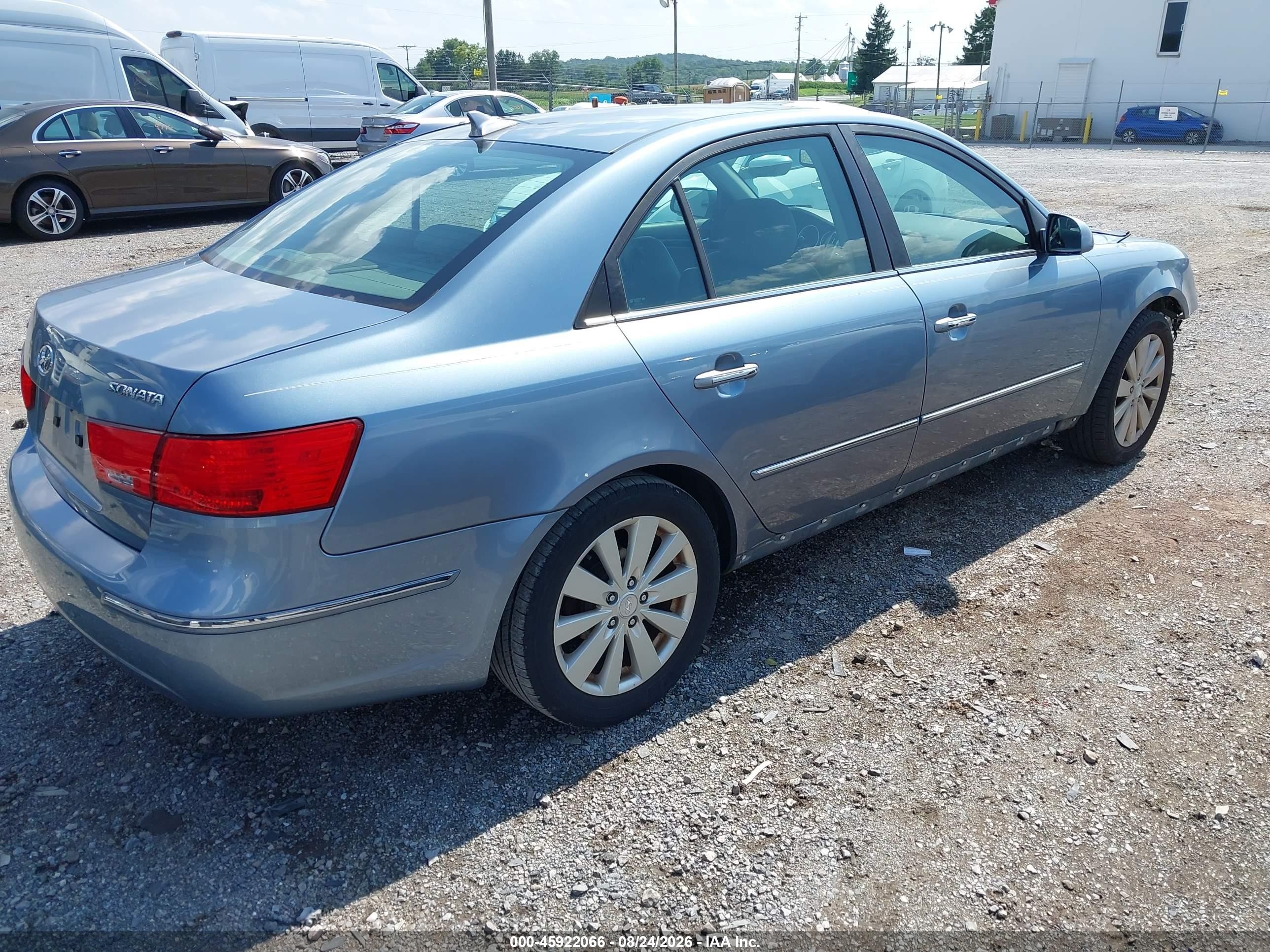 2009 Hyundai Sonata Limited Light Blue vin: 5NPEU46C59H530905