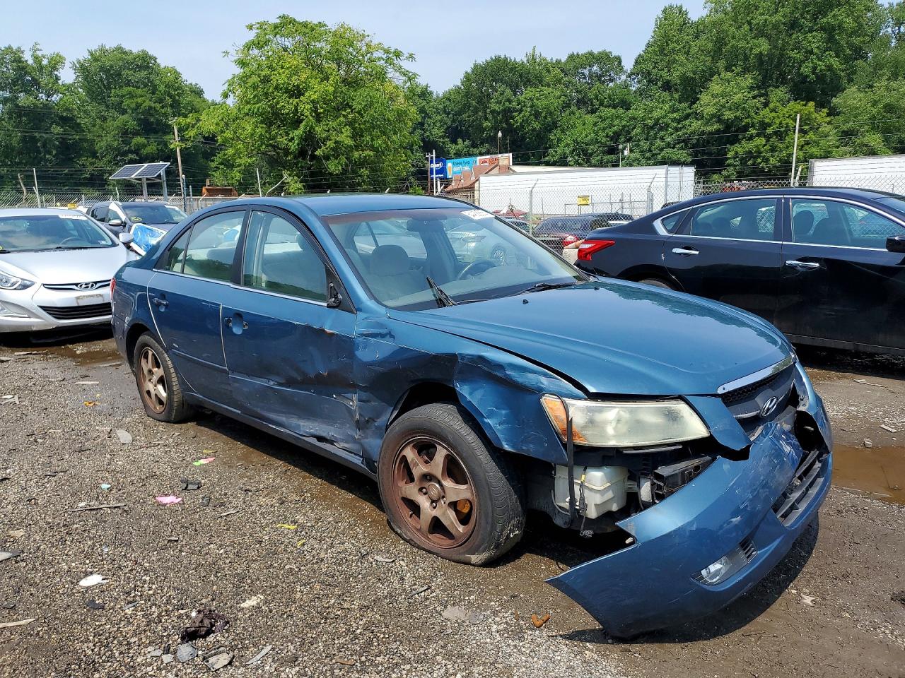 2006 Hyundai Sonata Gls Синий vin: 5NPEU46C66H165825