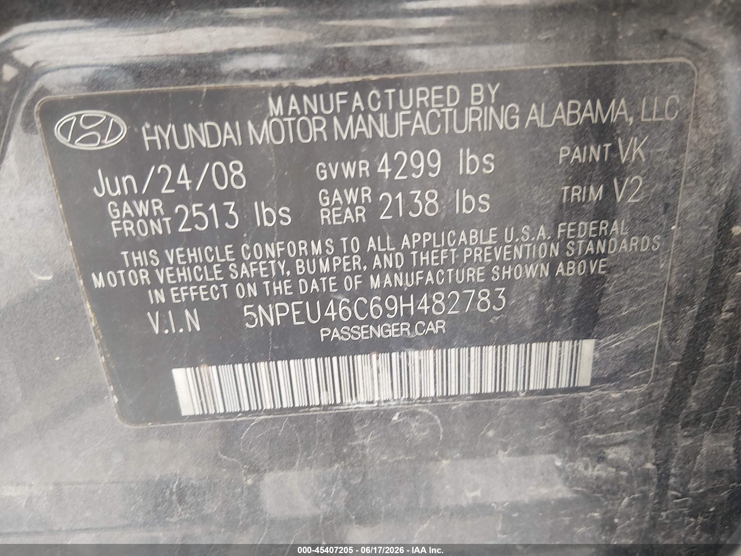 2009 Hyundai Sonata Limited Gray vin: 5NPEU46C69H482783