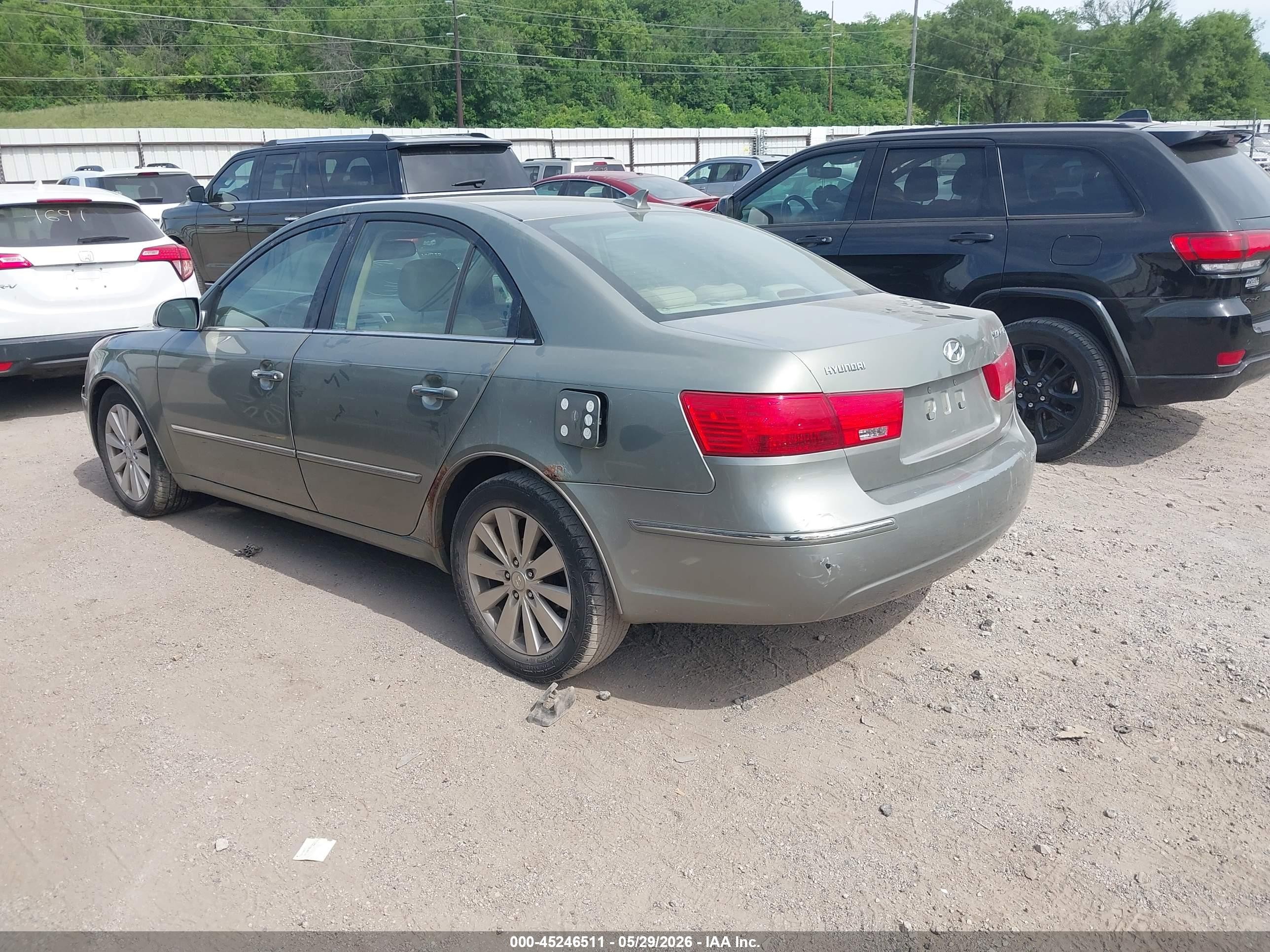 2009 Hyundai Sonata Limited Green vin: 5NPEU46C79H540190