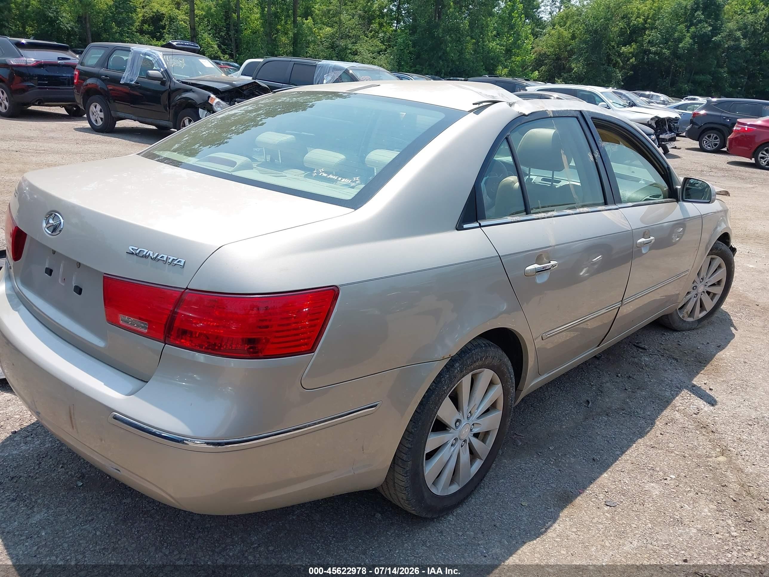 2009 Hyundai Sonata Limited Gold vin: 5NPEU46C89H432693