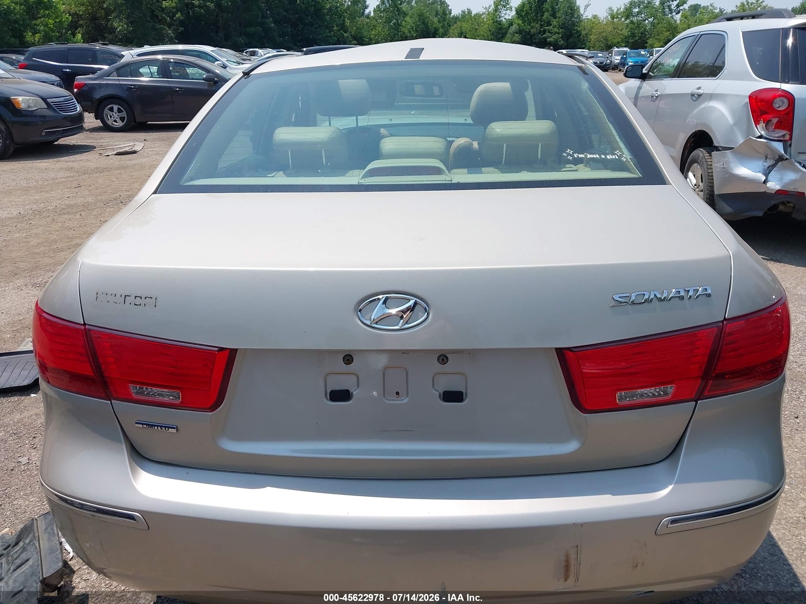 2009 Hyundai Sonata Limited Gold vin: 5NPEU46C89H432693