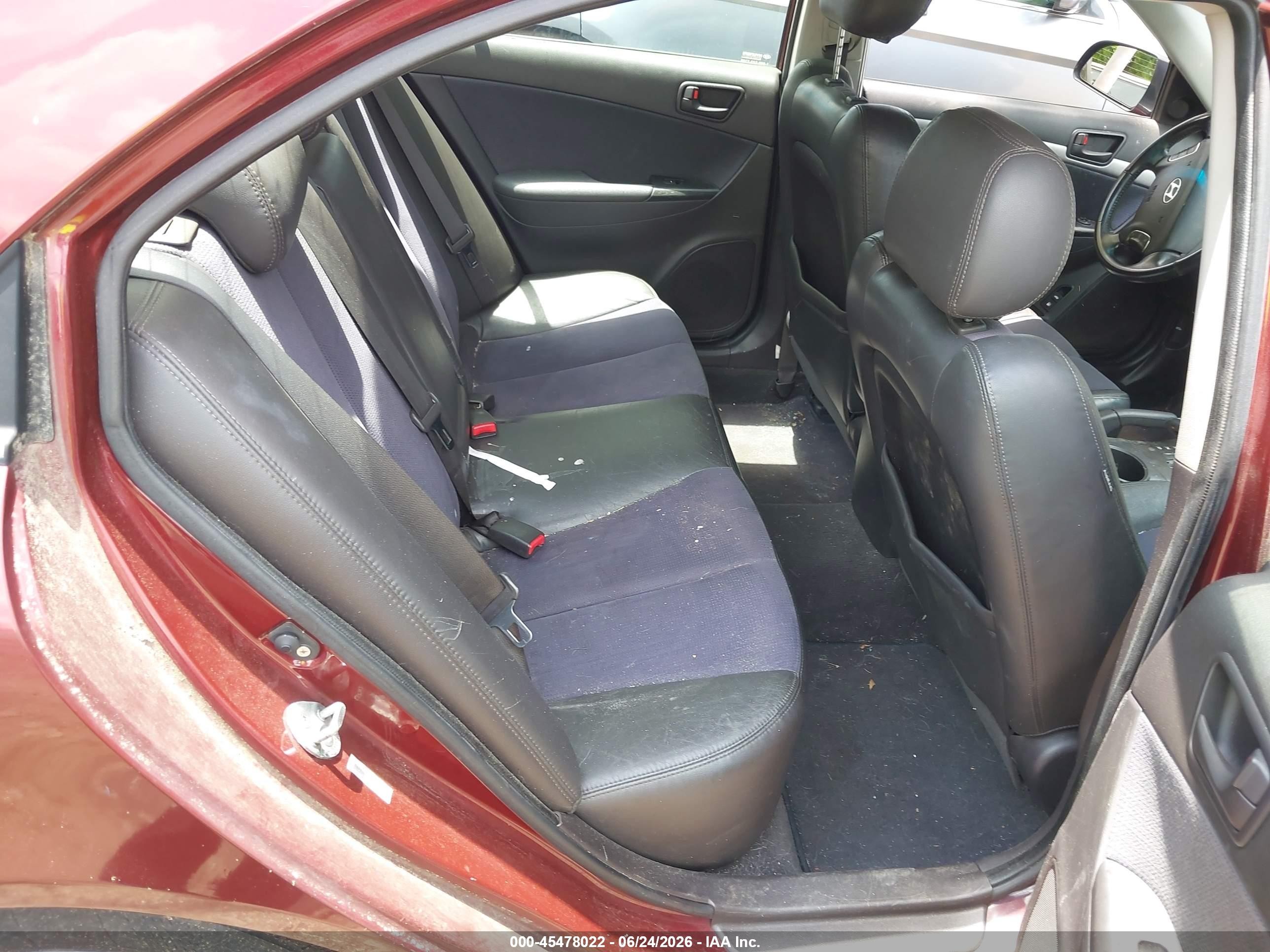 2009 Hyundai Sonata Se Burgundy vin: 5NPEU46C89H497141