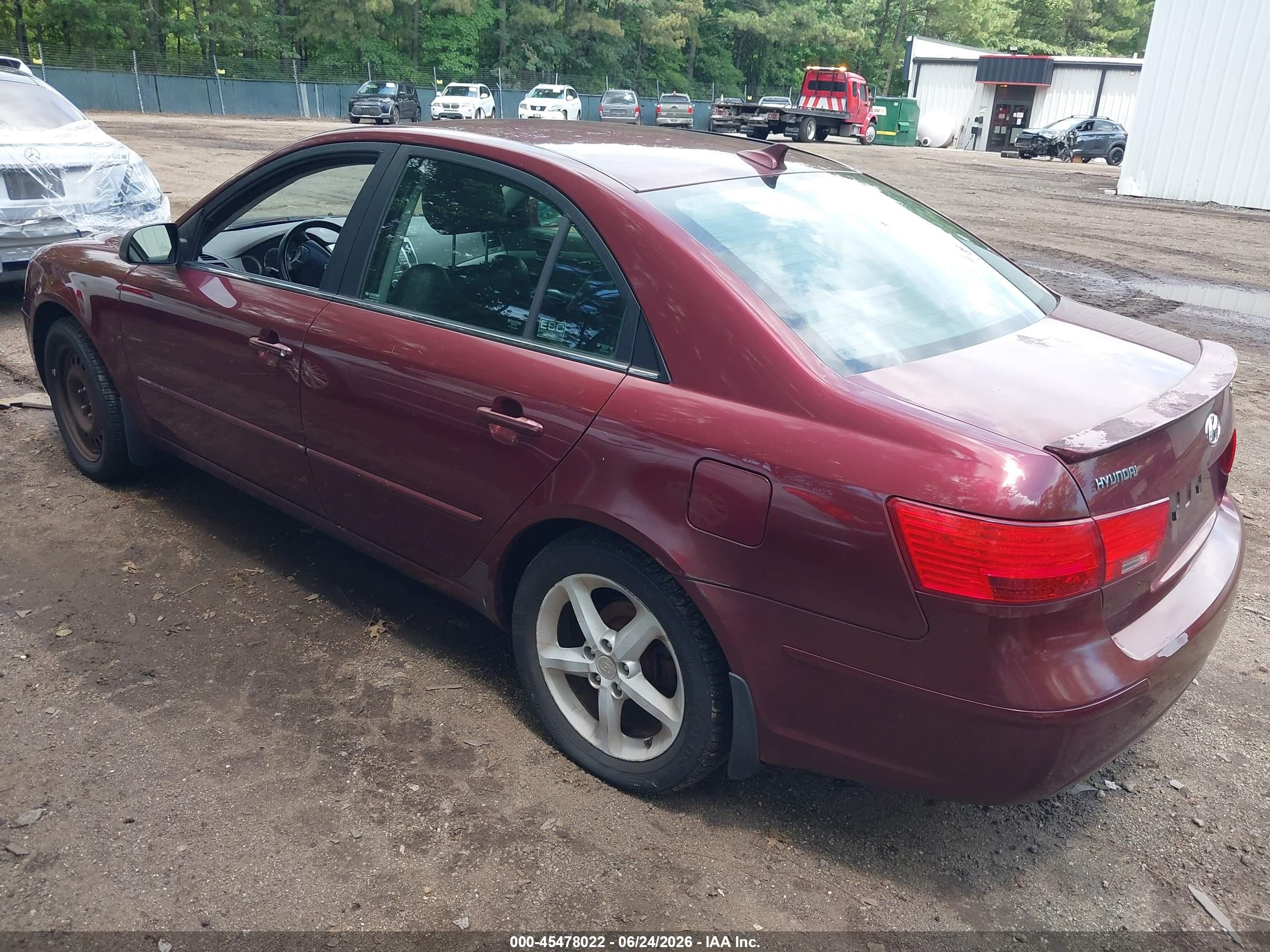 2009 Hyundai Sonata Se Burgundy vin: 5NPEU46C89H497141