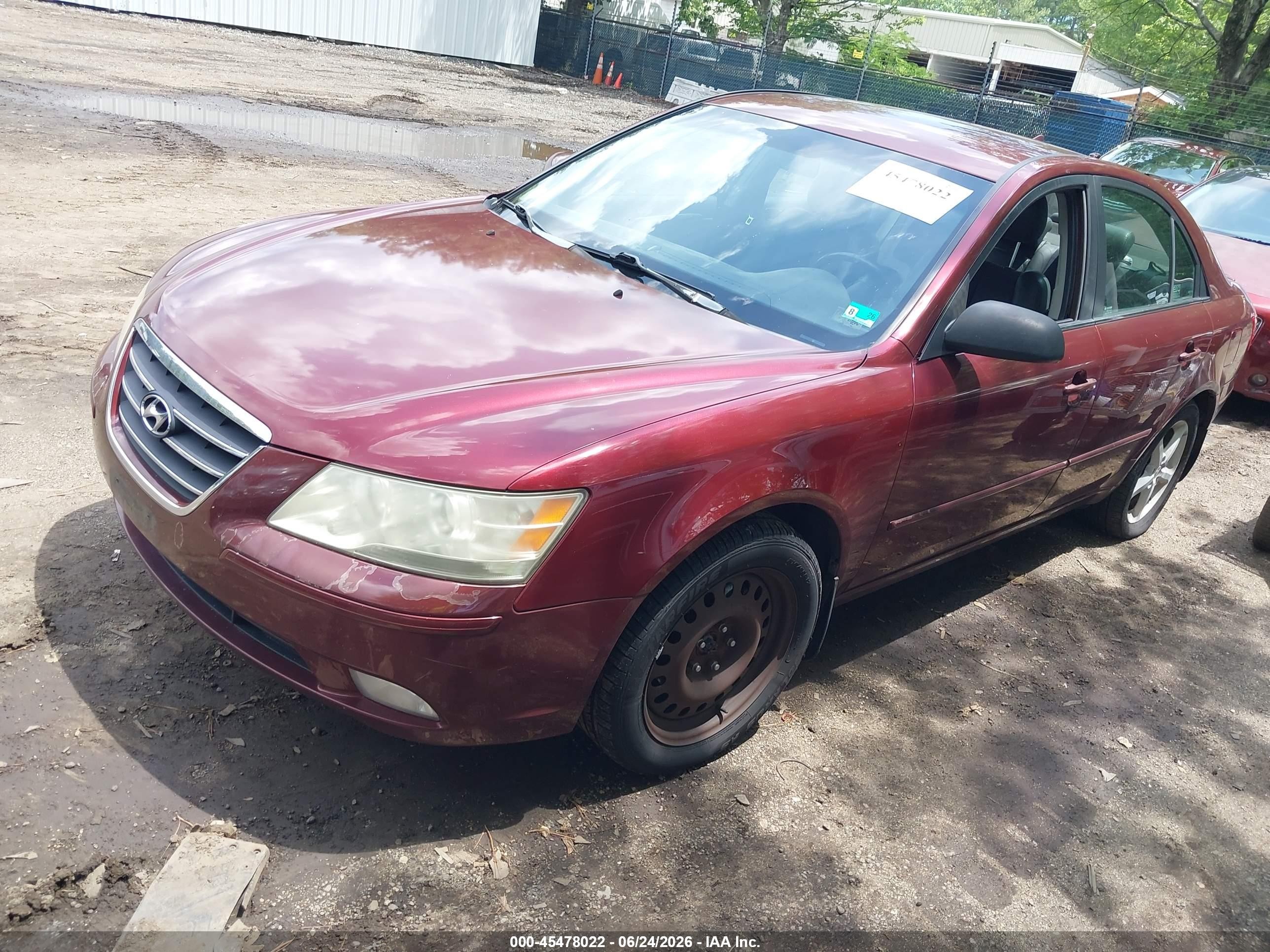 2009 Hyundai Sonata Se Burgundy vin: 5NPEU46C89H497141