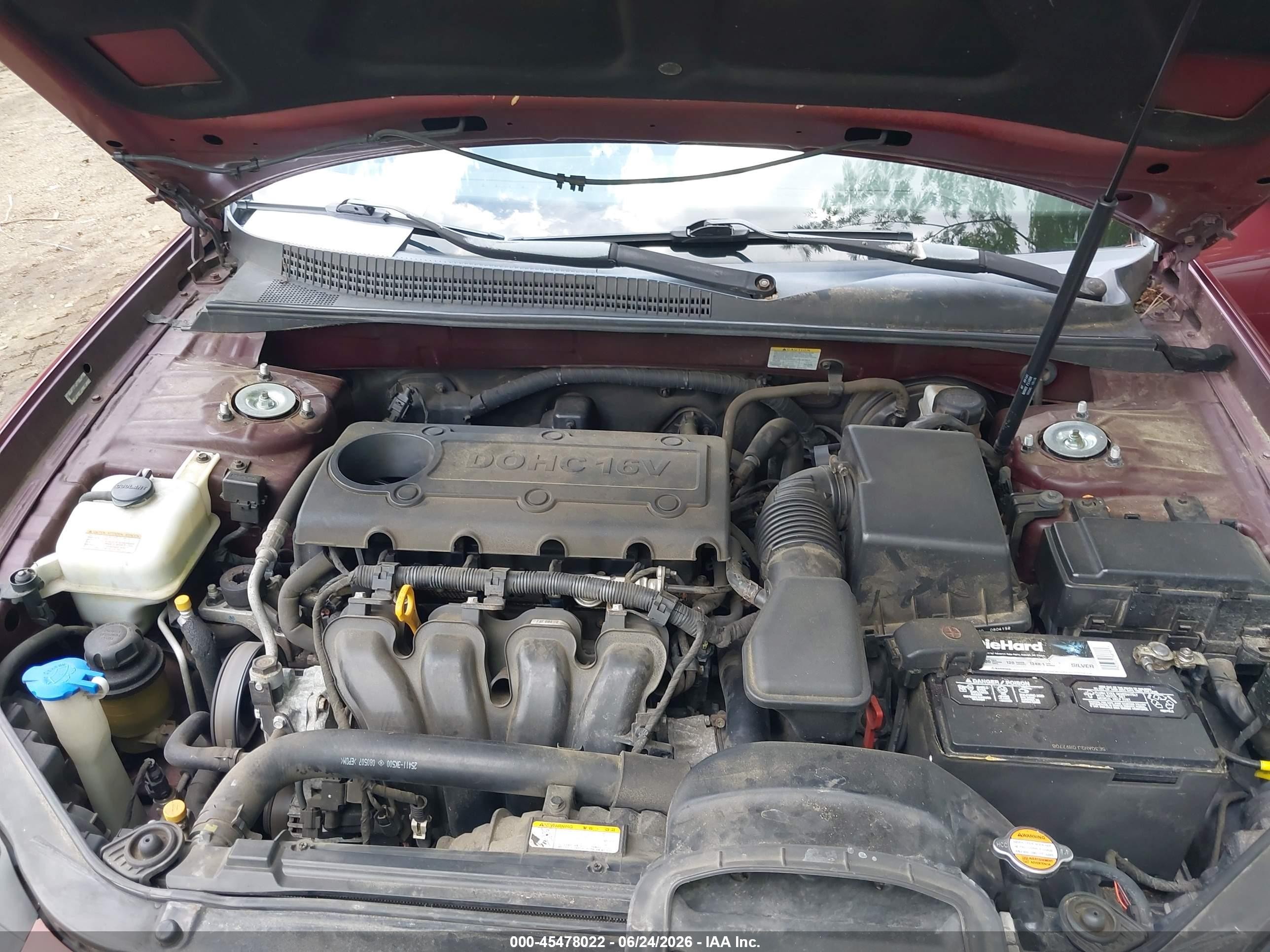 2009 Hyundai Sonata Se Burgundy vin: 5NPEU46C89H497141