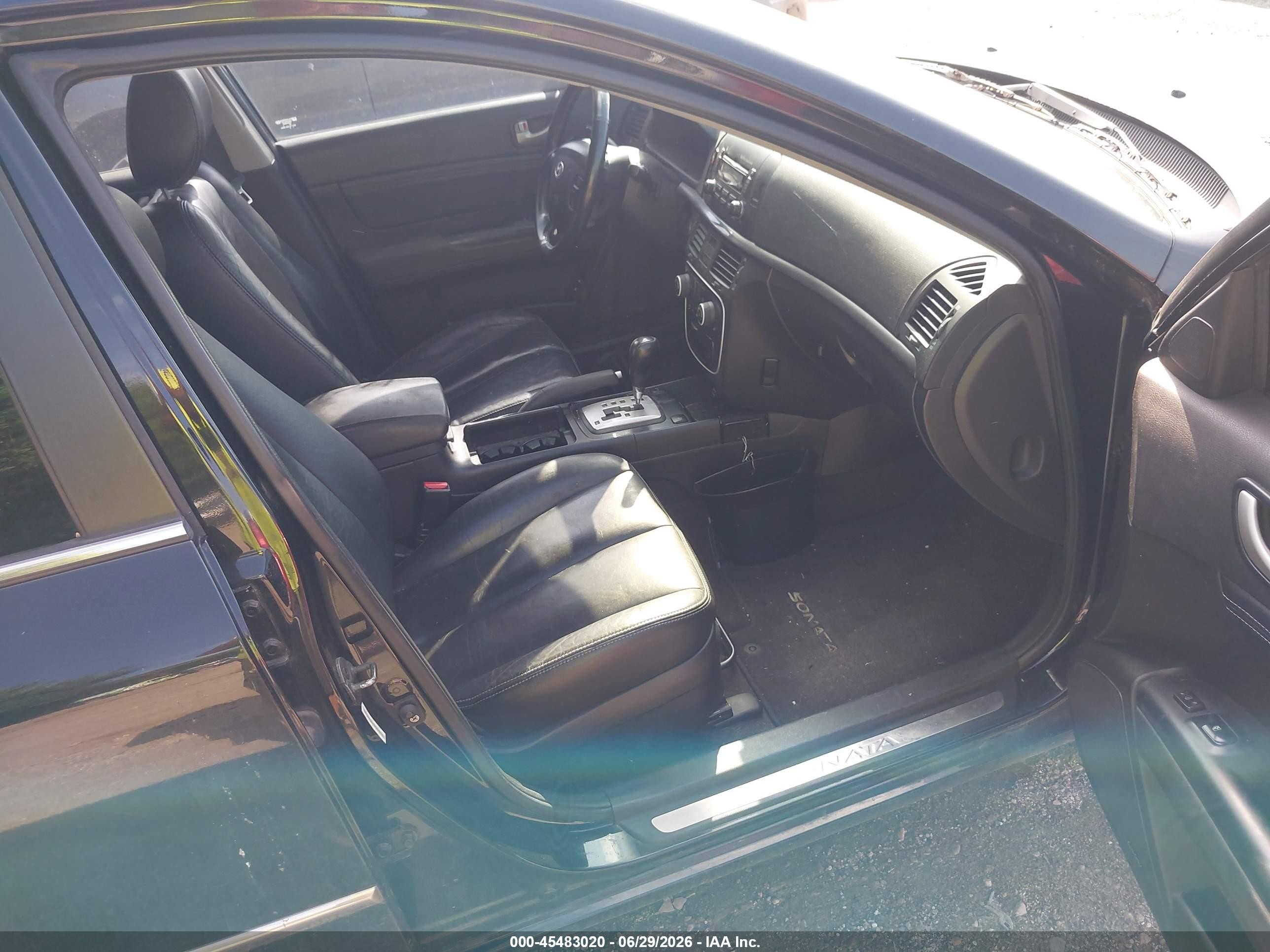 2008 Hyundai Sonata Limited/se Black vin: 5NPEU46C98H318345