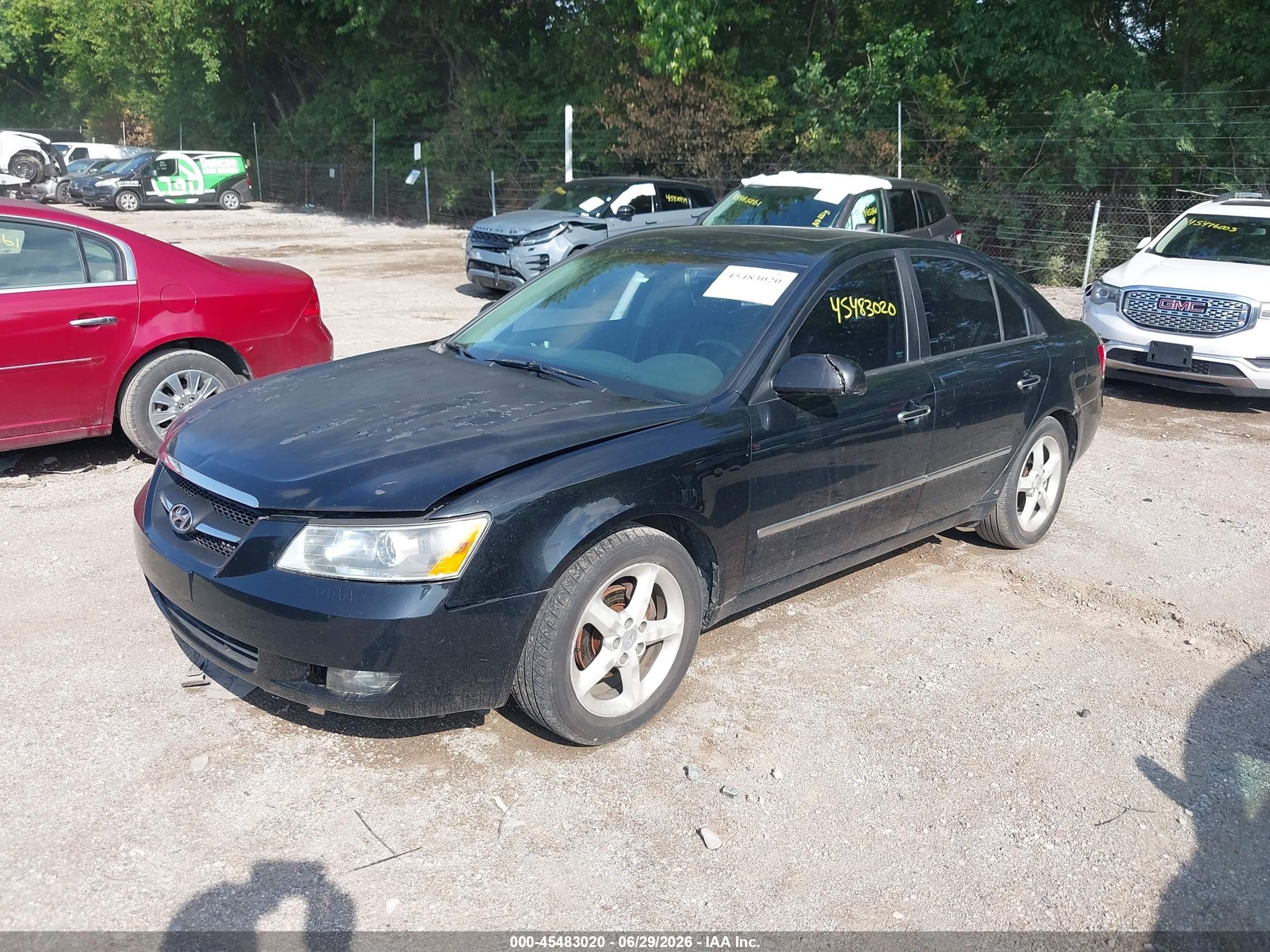 2008 Hyundai Sonata Limited/se Black vin: 5NPEU46C98H318345