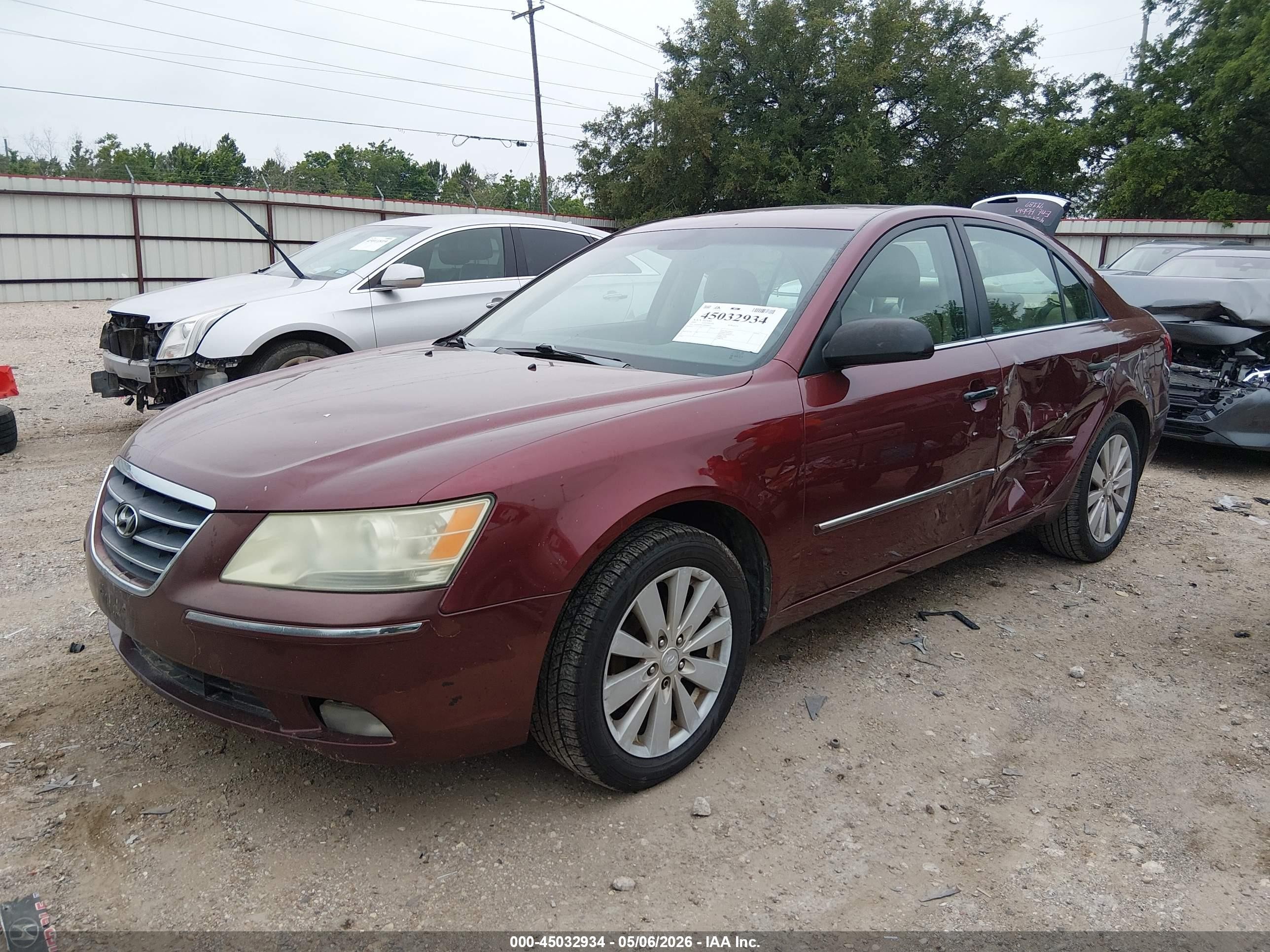 2009 Hyundai Sonata Limited Бордовый vin: 5NPEU46C99H488352