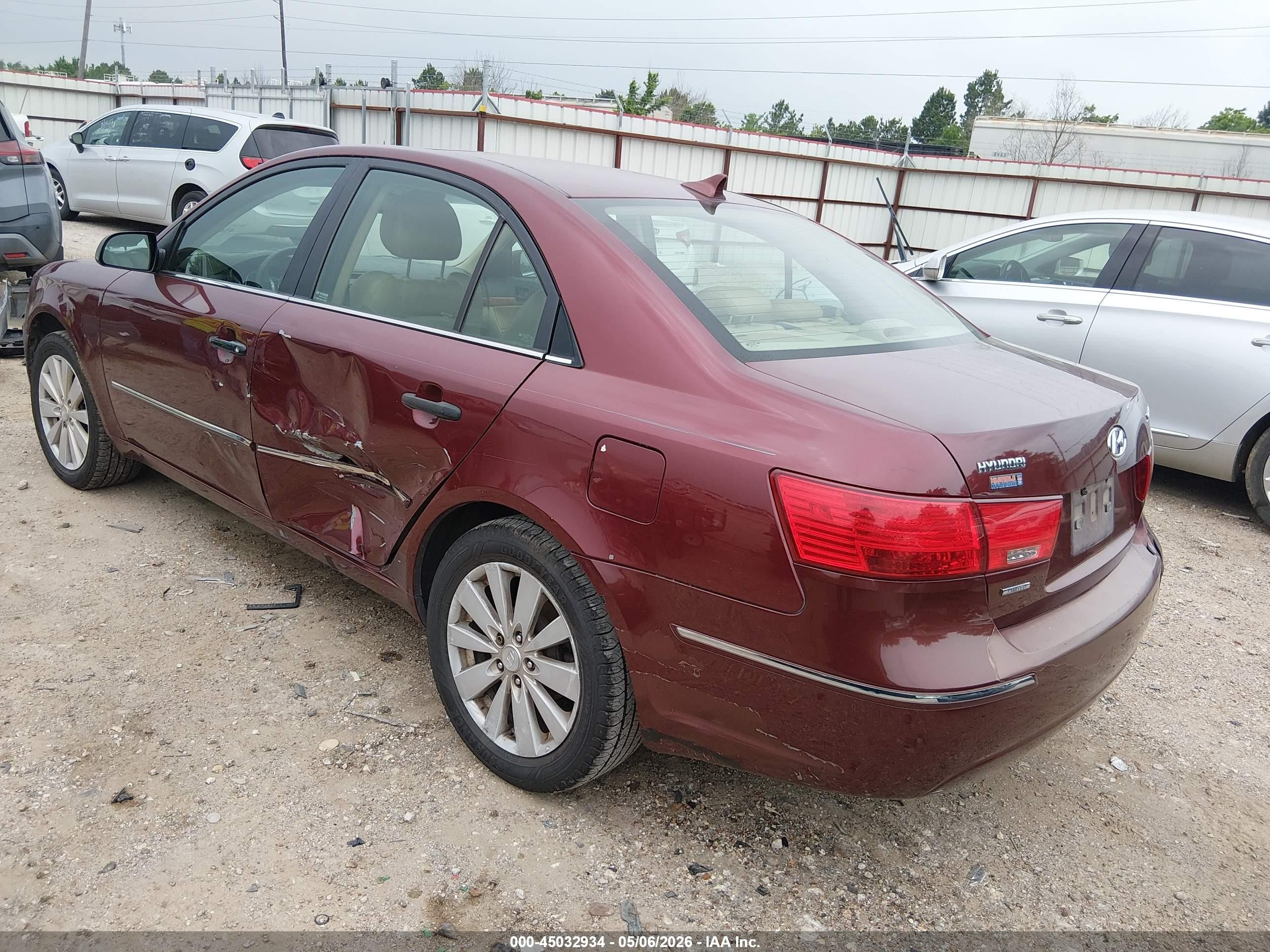 2009 Hyundai Sonata Limited Бордовый vin: 5NPEU46C99H488352