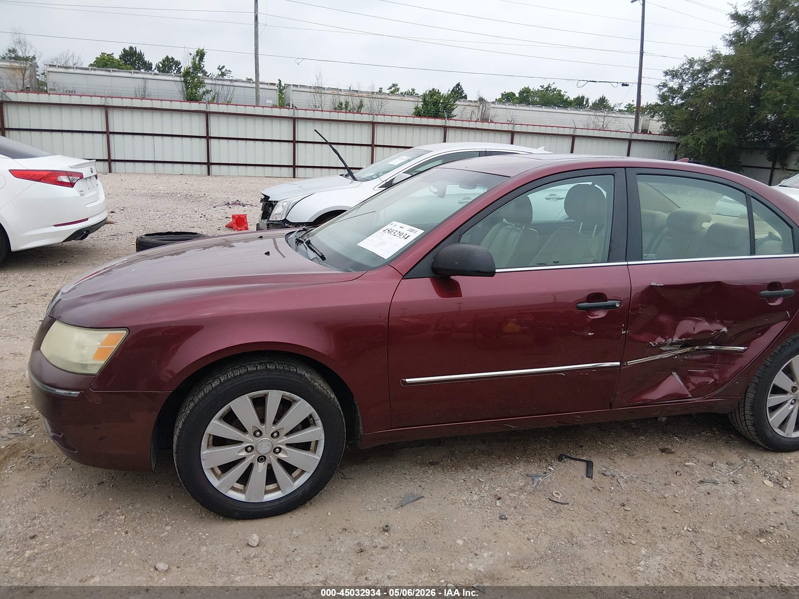 2009 Hyundai Sonata Limited Бордовый vin: 5NPEU46C99H488352