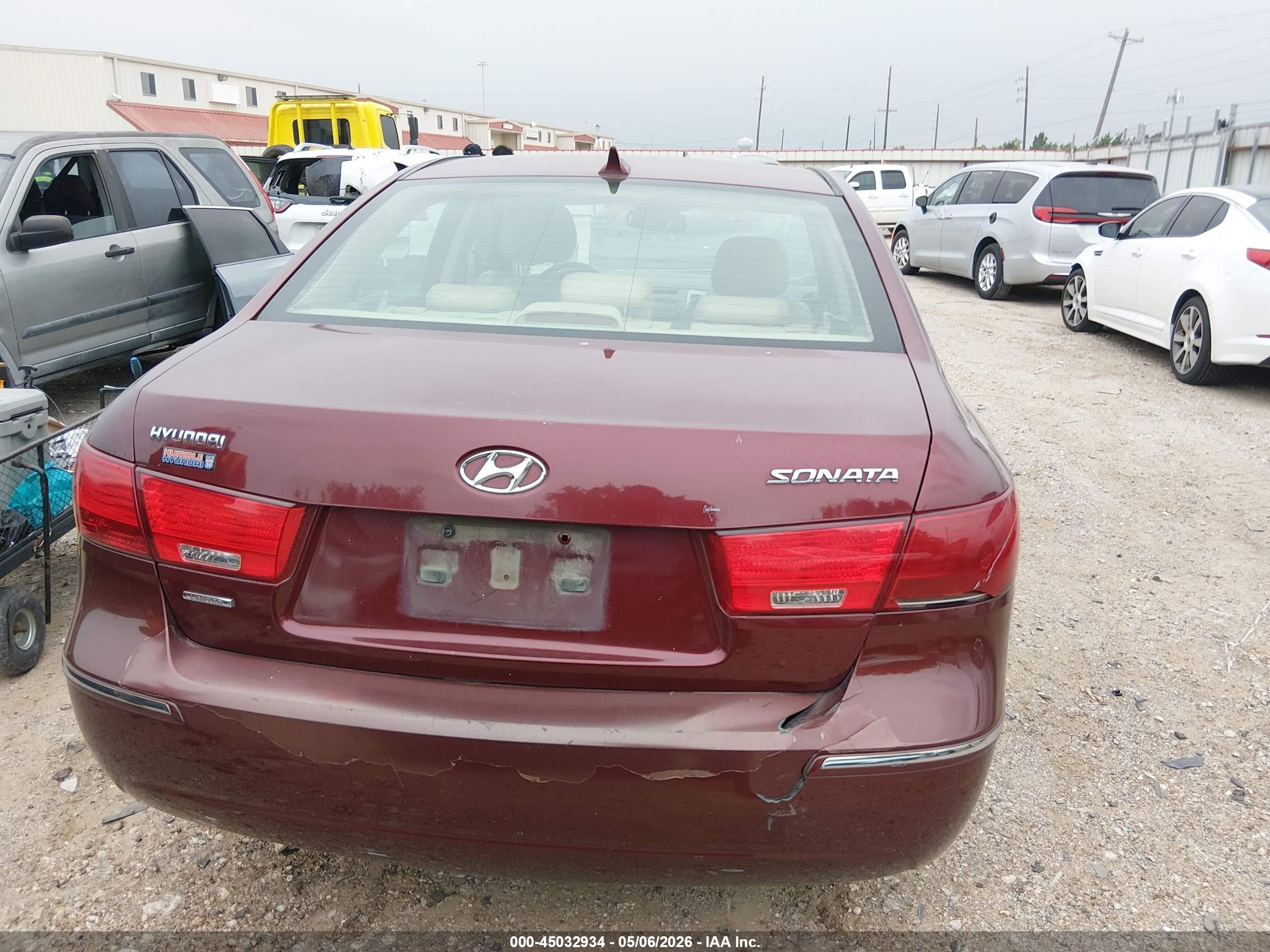 2009 Hyundai Sonata Limited Бордовый vin: 5NPEU46C99H488352