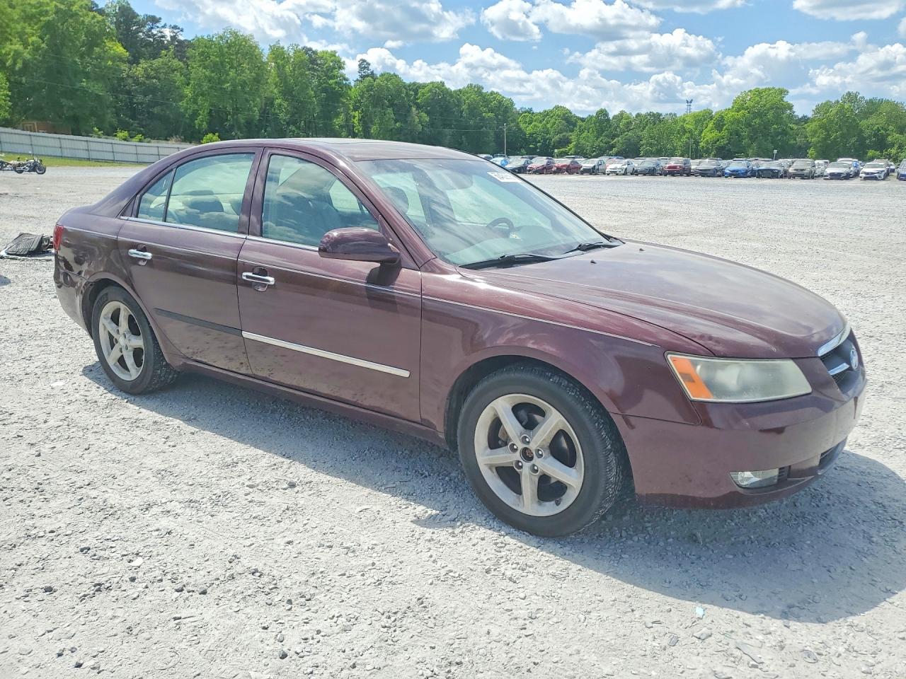 2008 Hyundai Sonata Se Maroon vin: 5NPEU46CX8H355307