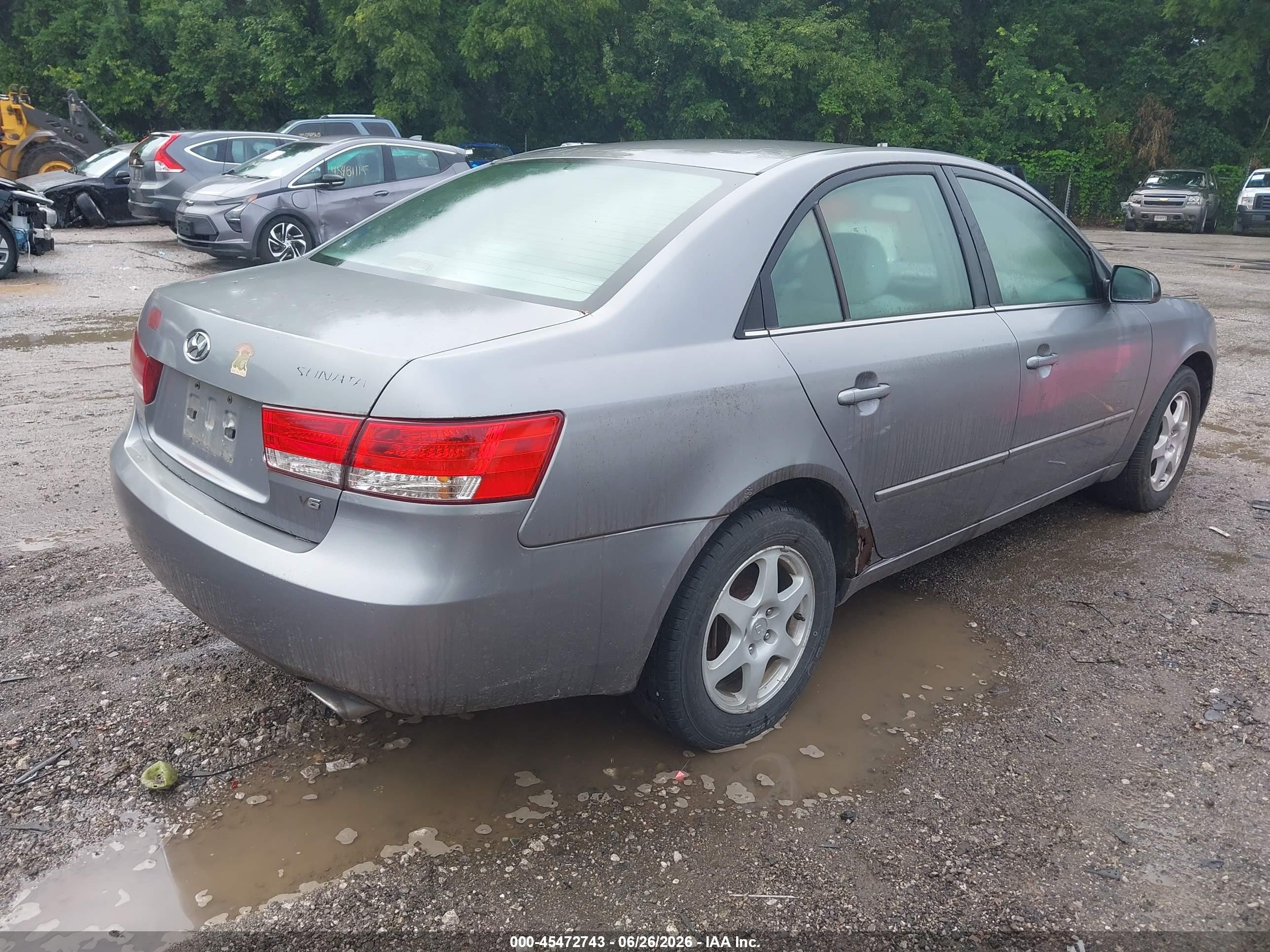2006 Hyundai Sonata Gls V6/lx V6 Gray vin: 5NPEU46F06H032097