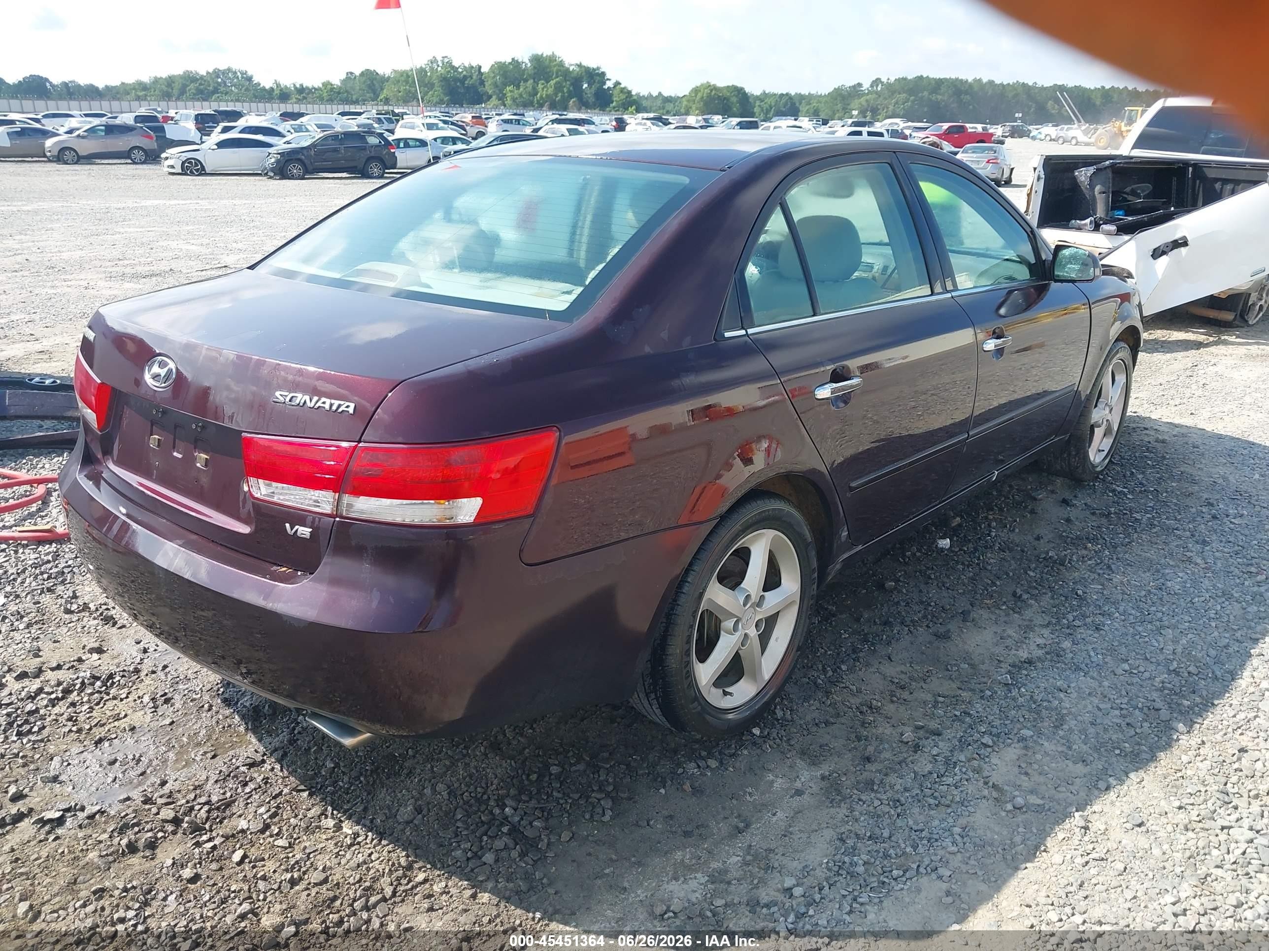 2006 Hyundai Sonata Gls V6/lx V6 Burgundy vin: 5NPEU46F06H039986