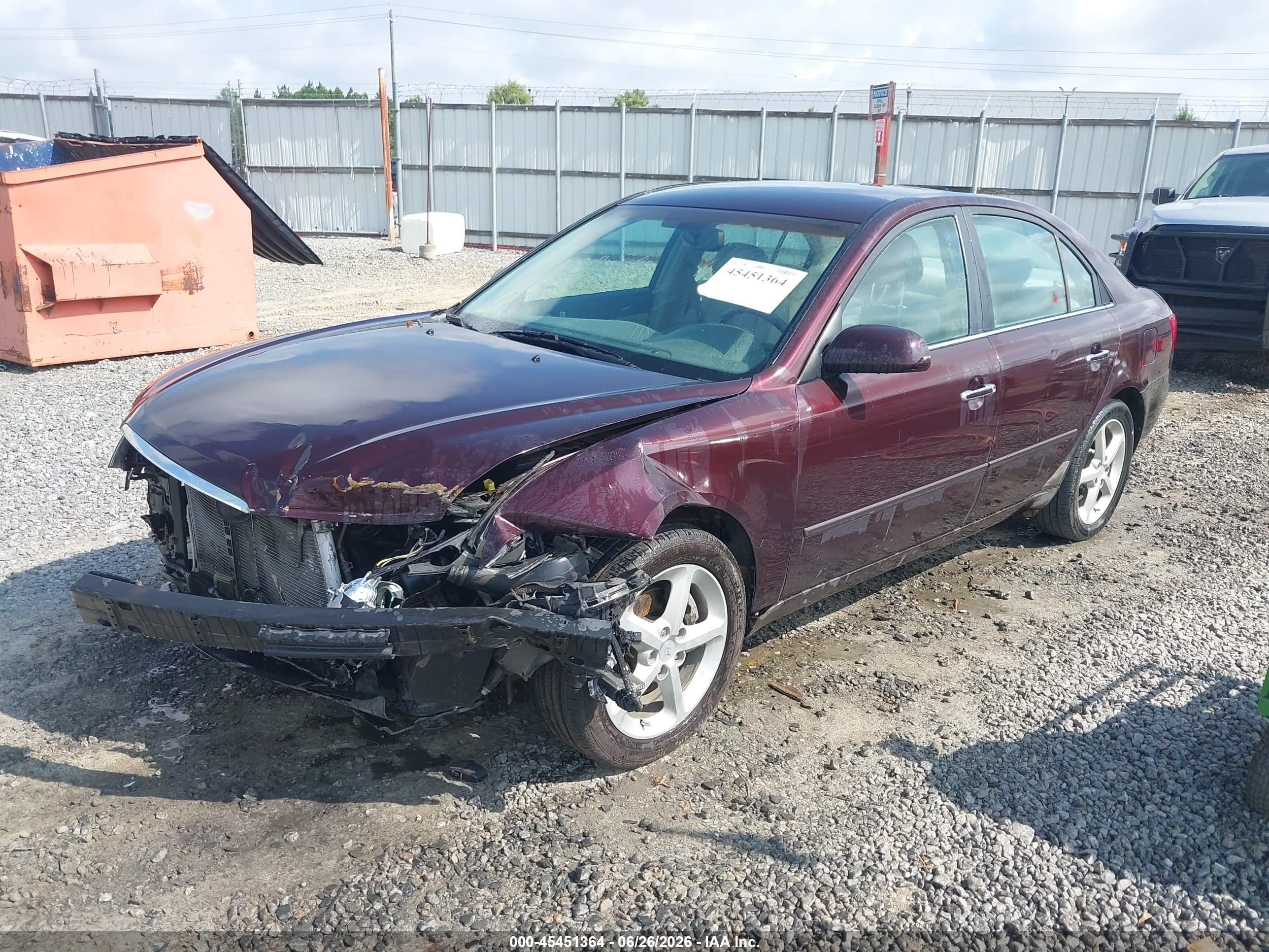 2006 Hyundai Sonata Gls V6/lx V6 Burgundy vin: 5NPEU46F06H039986