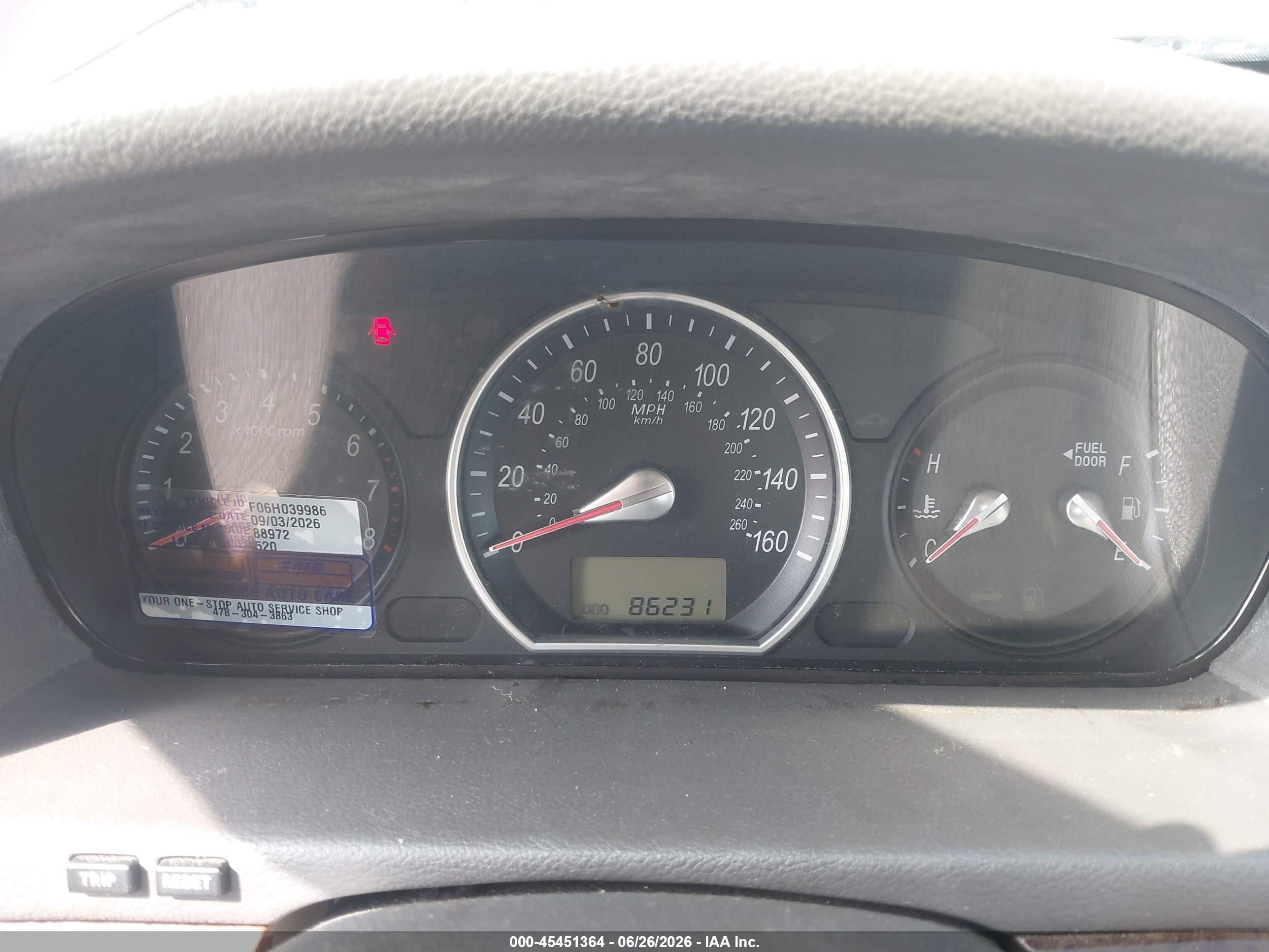 2006 Hyundai Sonata Gls V6/lx V6 Burgundy vin: 5NPEU46F06H039986