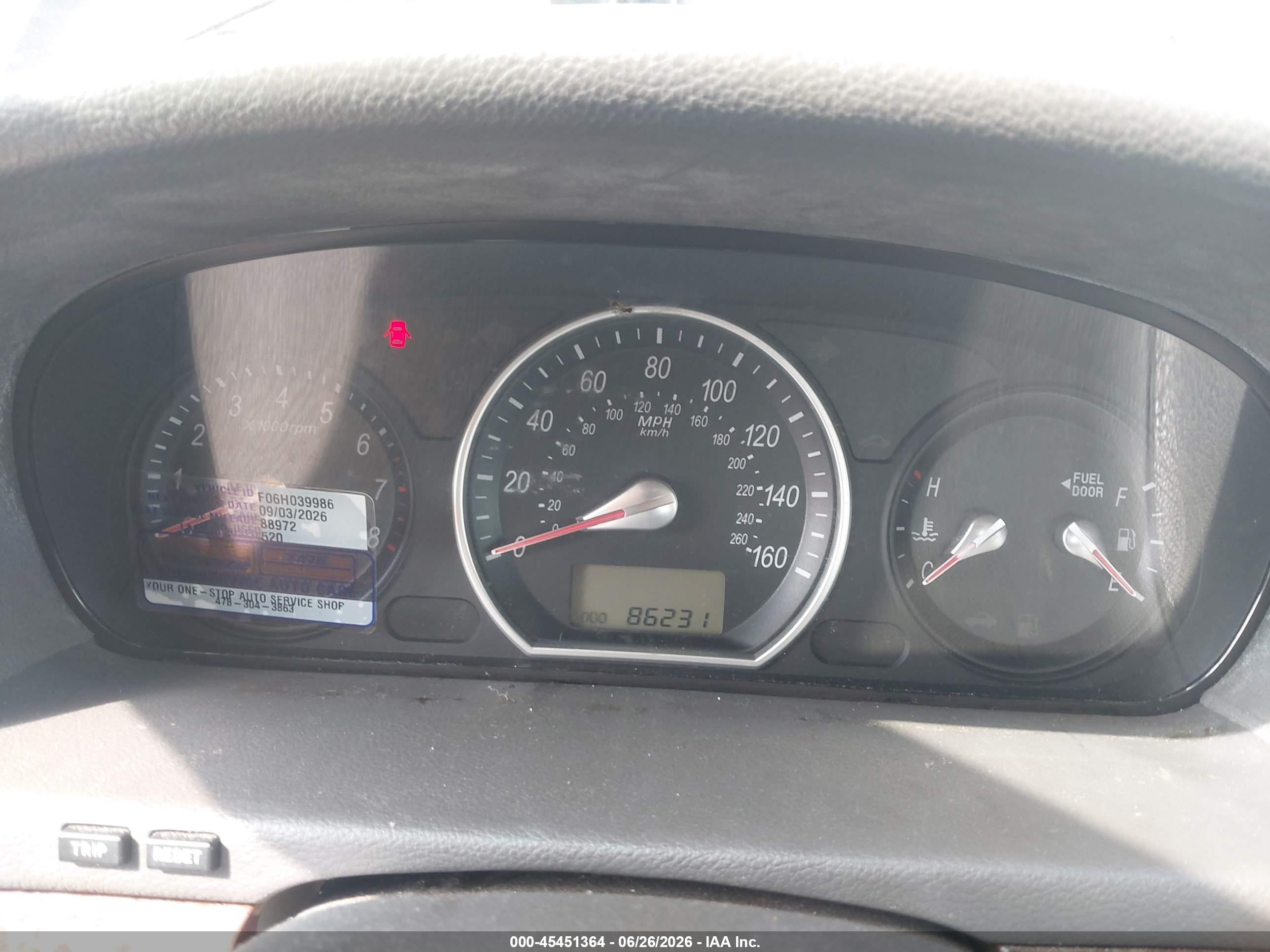 2006 Hyundai Sonata Gls V6/lx V6 Burgundy vin: 5NPEU46F06H039986
