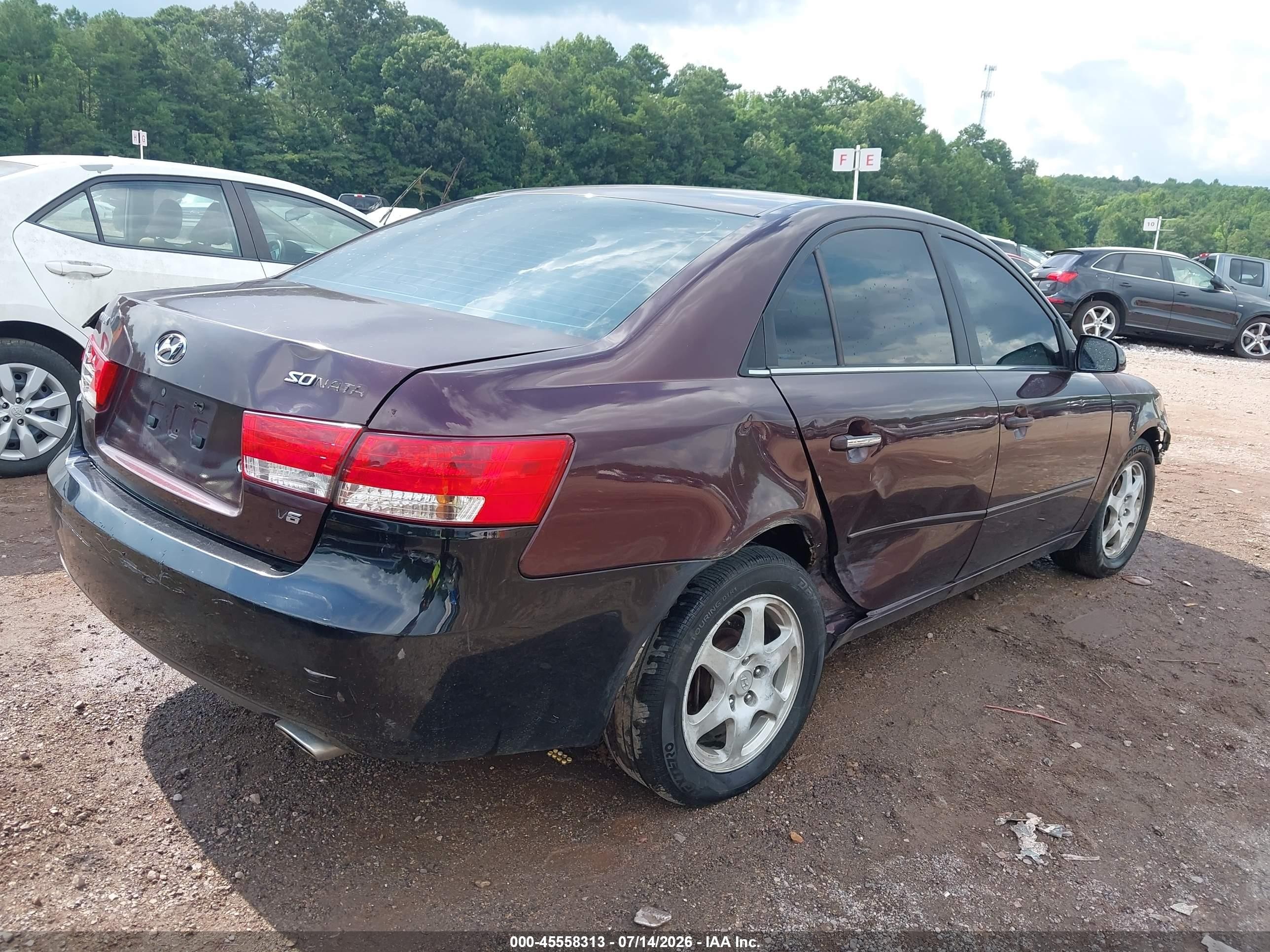 2006 Hyundai Sonata Gls V6/lx V6 Красный vin: 5NPEU46F06H123547