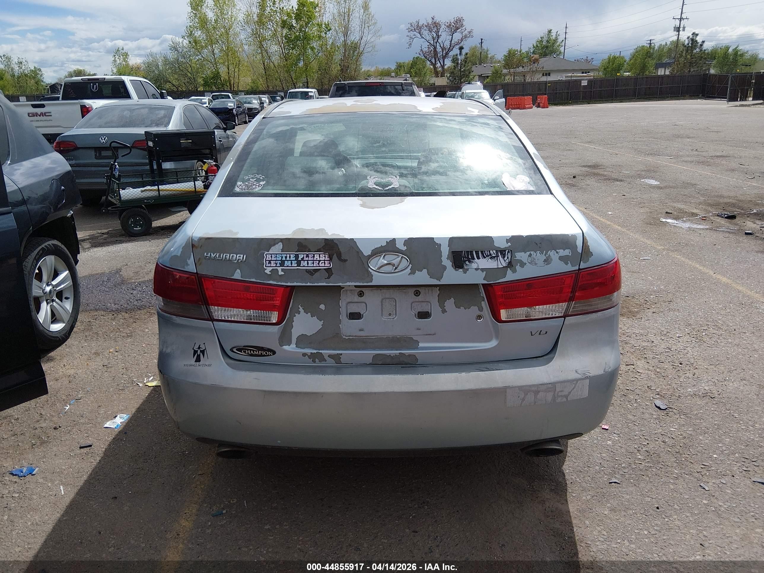 2006 Hyundai Sonata Gls/lx Blue vin: 5NPEU46F06H132135