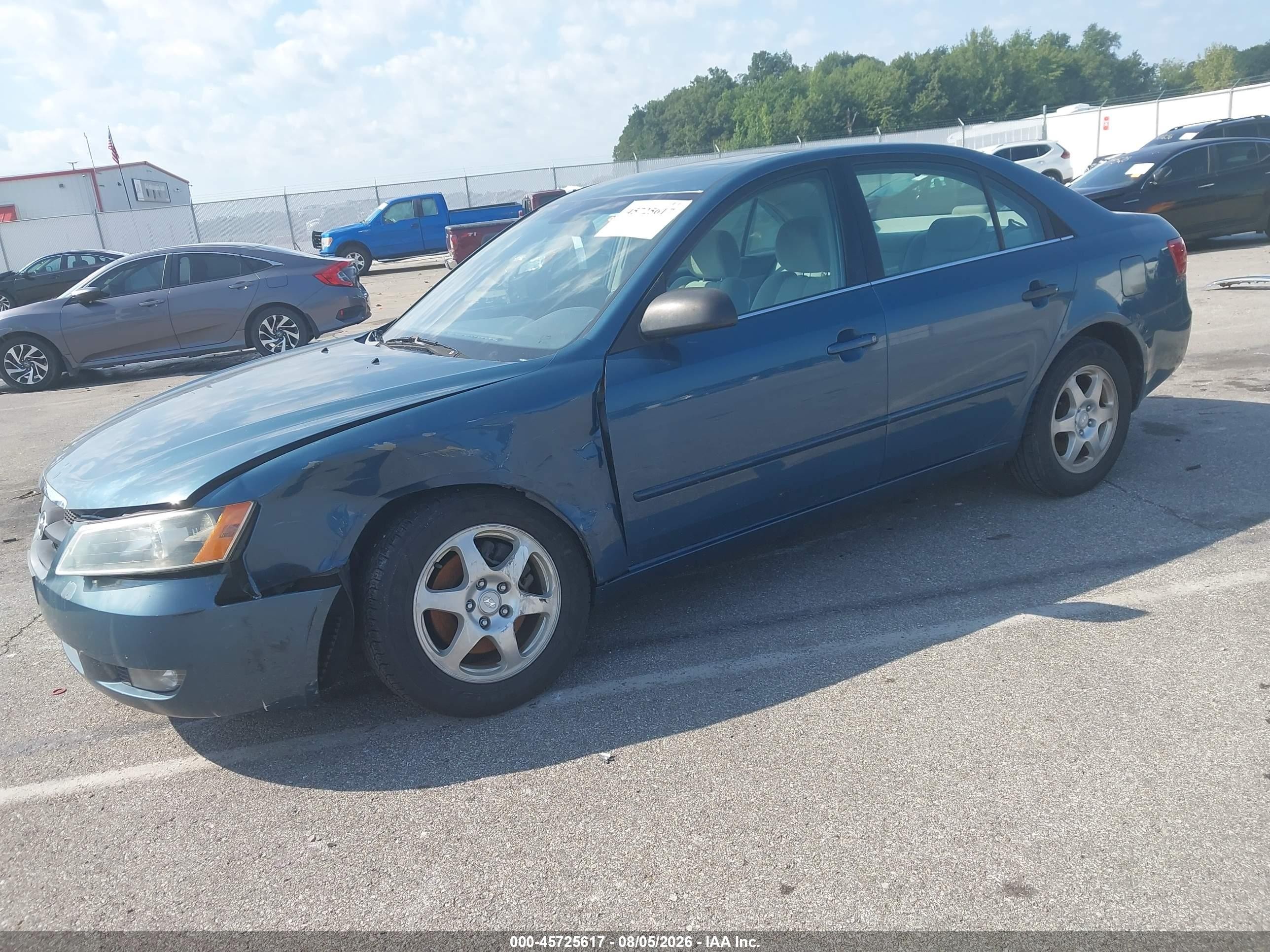 2006 Hyundai Sonata Gls V6/lx V6 Blue vin: 5NPEU46F06H136136