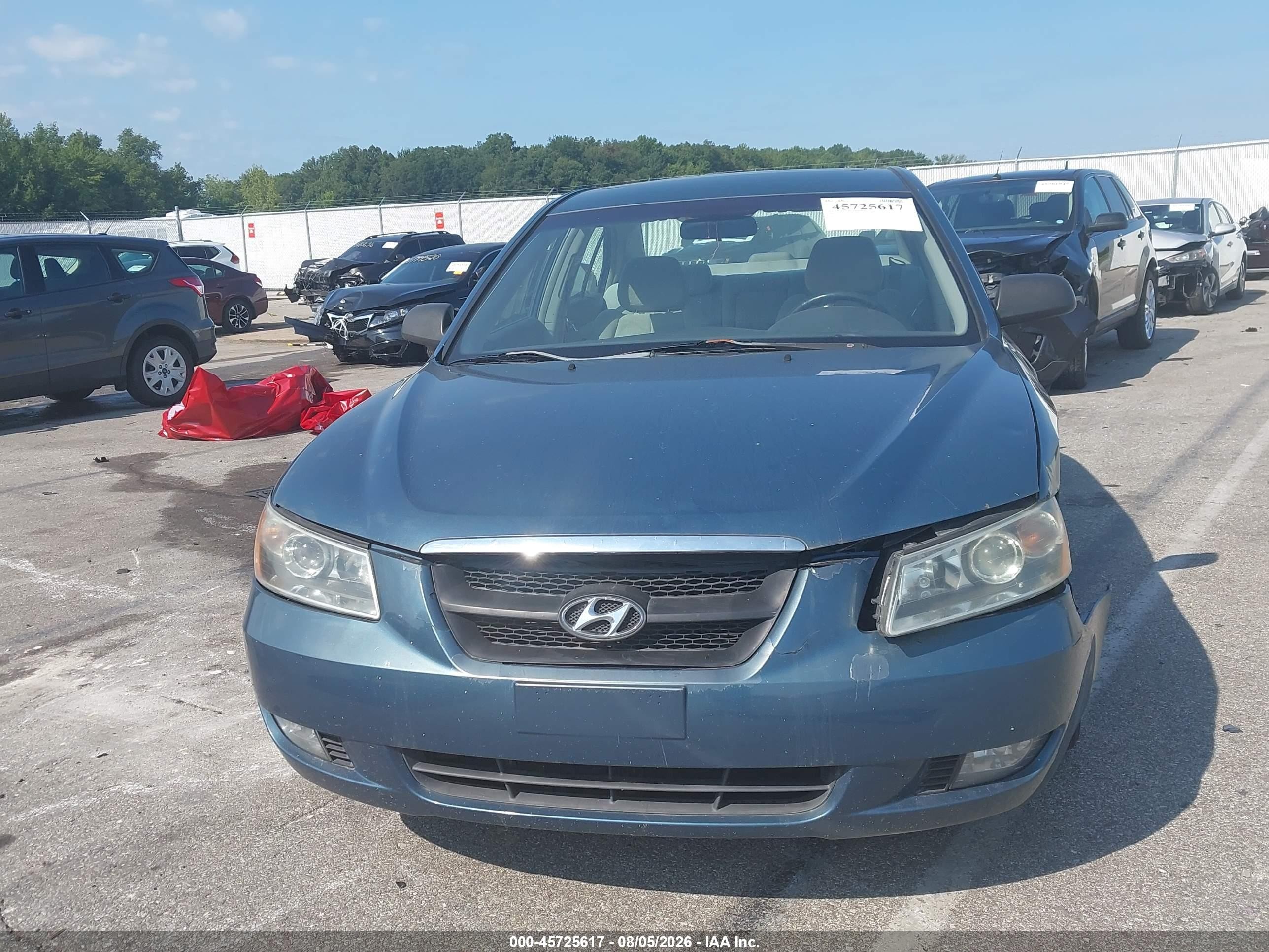2006 Hyundai Sonata Gls V6/lx V6 Blue vin: 5NPEU46F06H136136