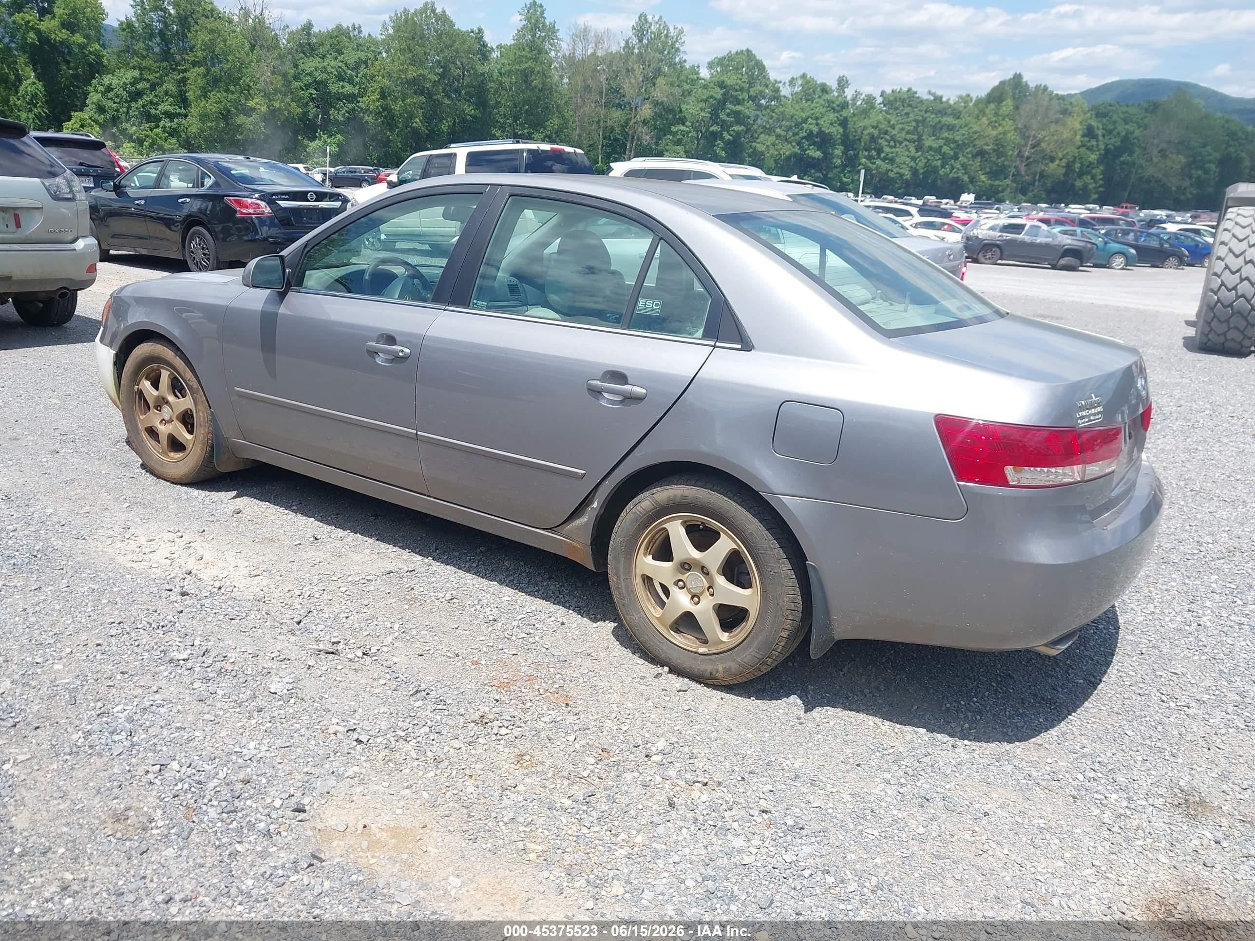 2006 Hyundai Sonata Gls V6/lx V6 Silver vin: 5NPEU46F06H152580