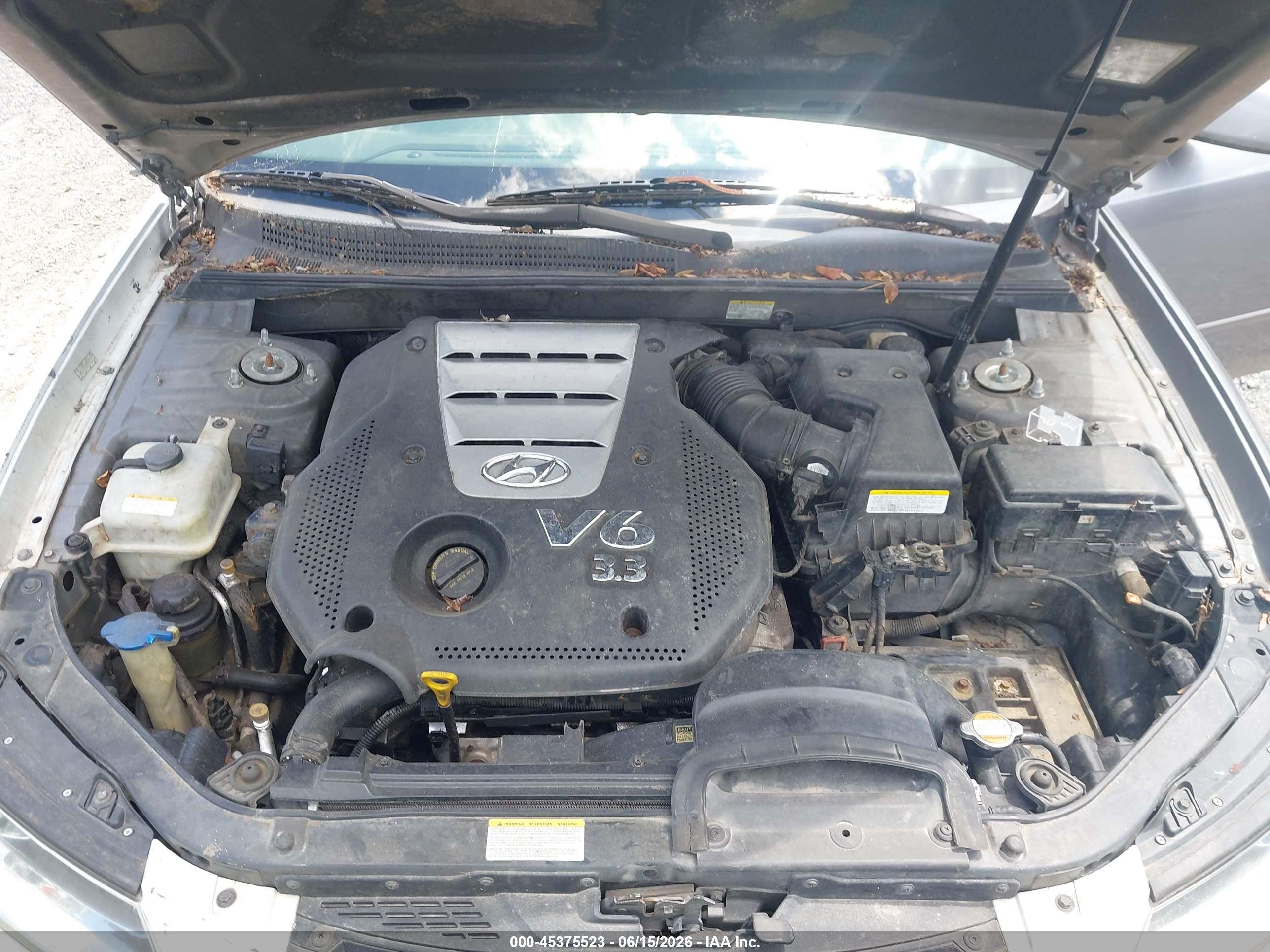 2006 Hyundai Sonata Gls V6/lx V6 Silver vin: 5NPEU46F06H152580