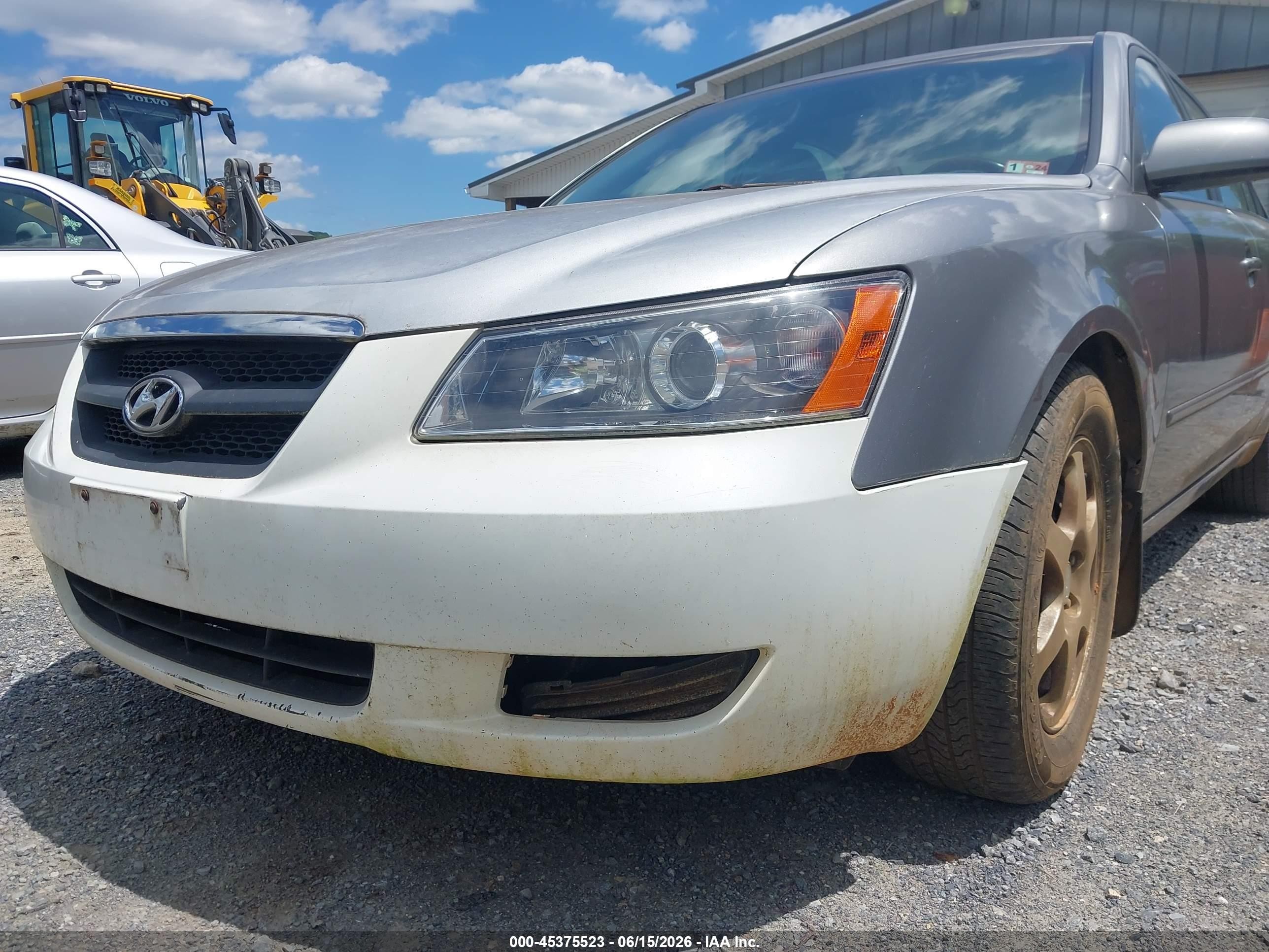 2006 Hyundai Sonata Gls V6/lx V6 Silver vin: 5NPEU46F06H152580