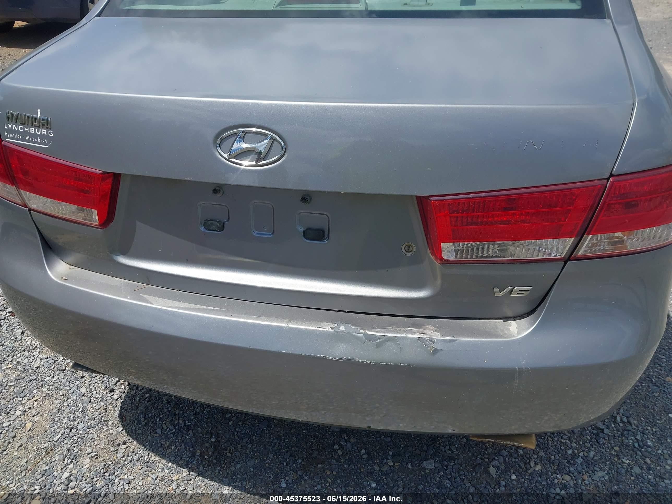 2006 Hyundai Sonata Gls V6/lx V6 Silver vin: 5NPEU46F06H152580