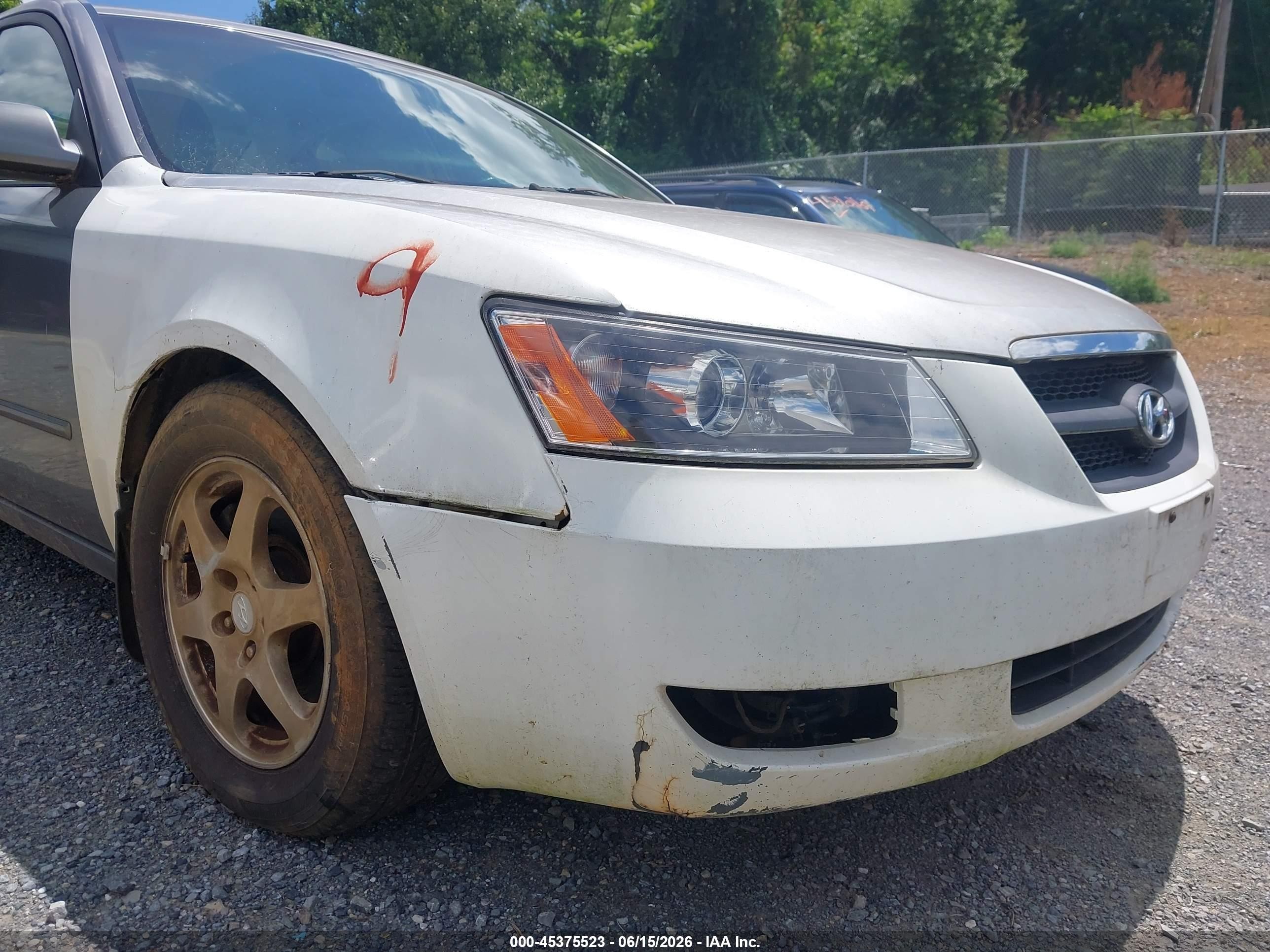 2006 Hyundai Sonata Gls V6/lx V6 Silver vin: 5NPEU46F06H152580