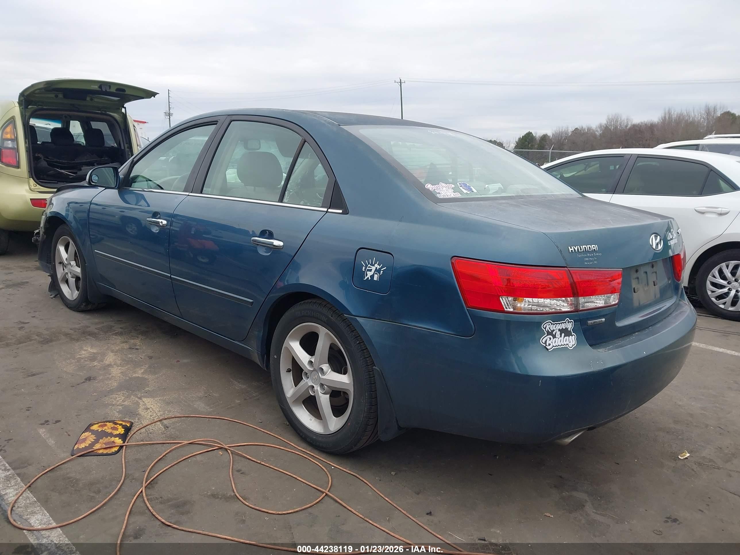 2007 Hyundai Sonata Limited/se V6 Teal vin: 5NPEU46F07H216019