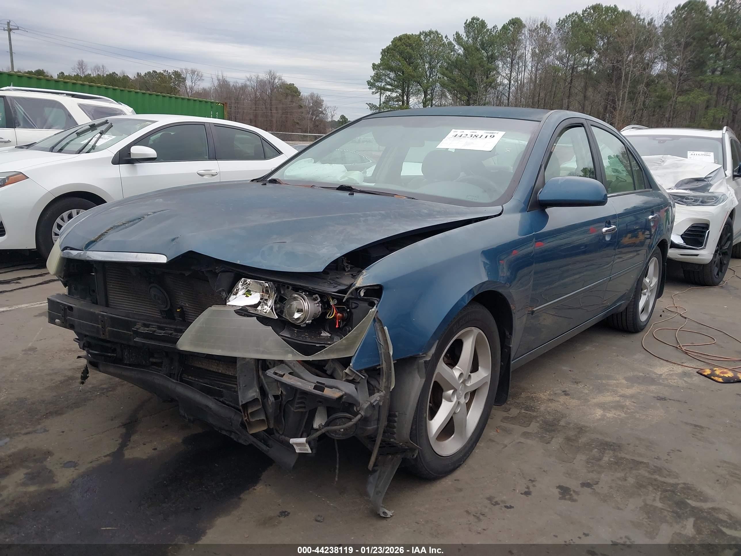 2007 Hyundai Sonata Limited/se V6 Teal vin: 5NPEU46F07H216019
