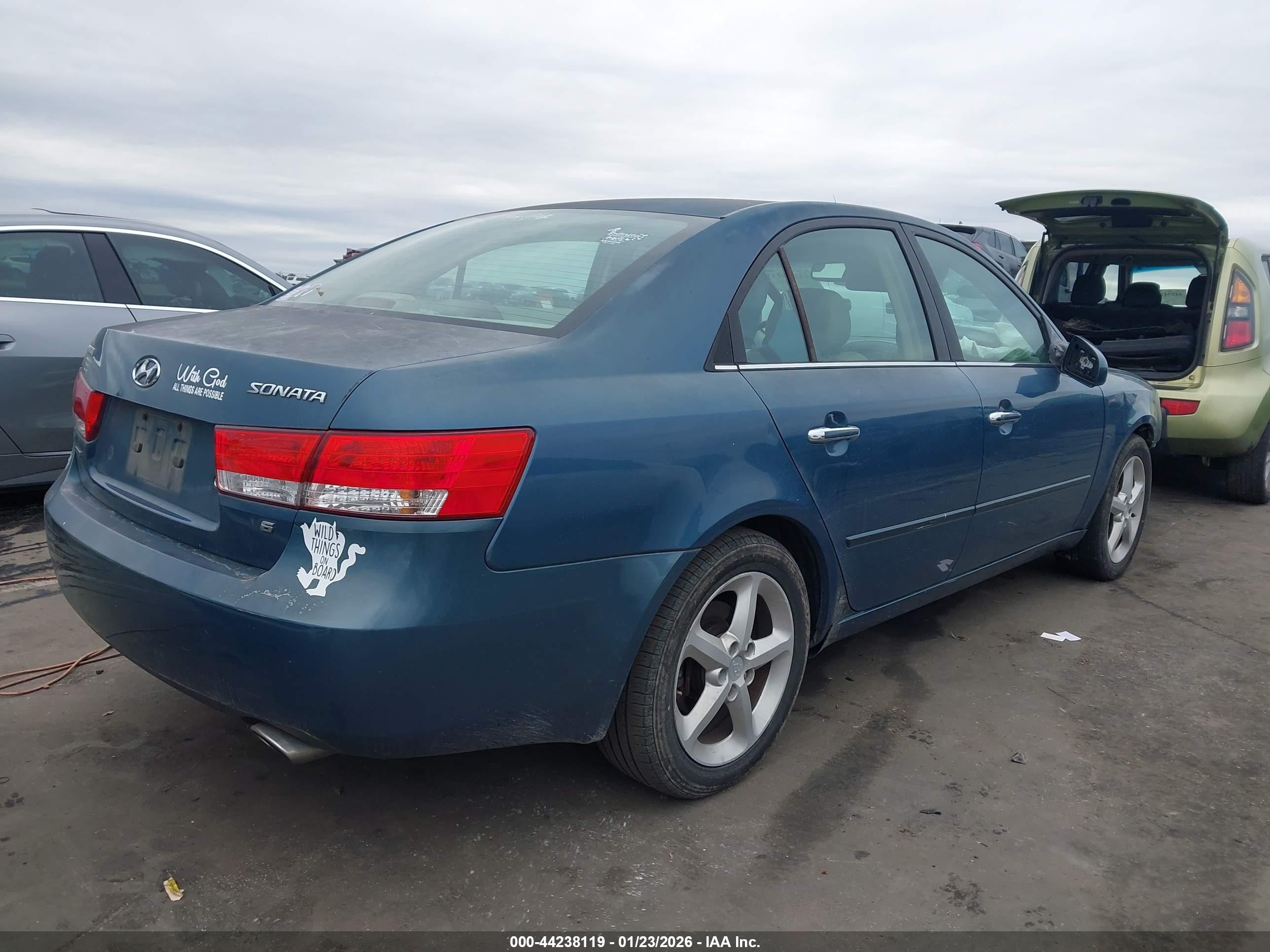 2007 Hyundai Sonata Limited/se V6 Teal vin: 5NPEU46F07H216019