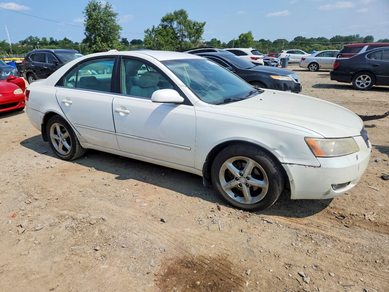 2007 Hyundai Sonata Se White vin: 5NPEU46F07H252390