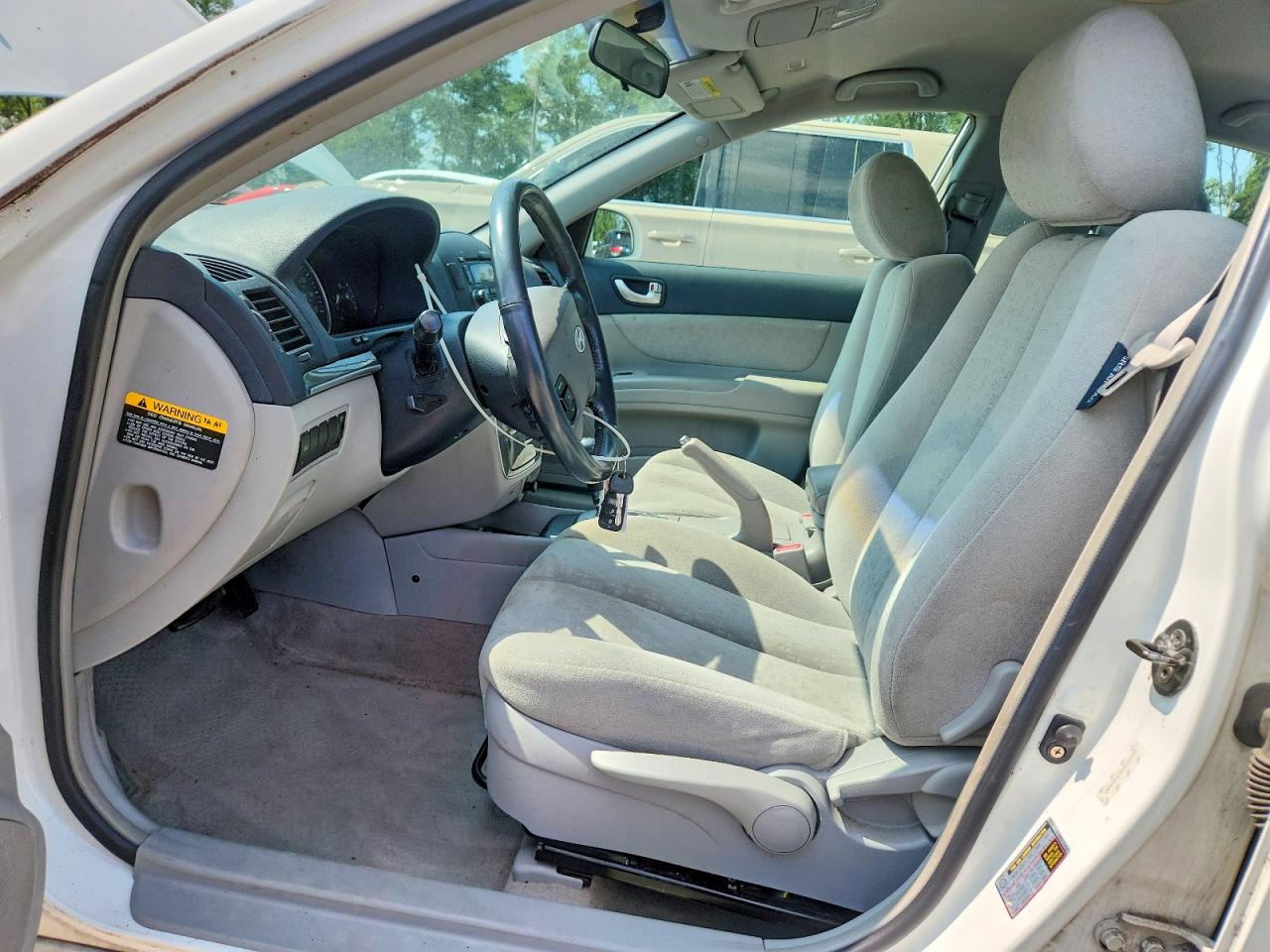 2007 Hyundai Sonata Se White vin: 5NPEU46F07H252390