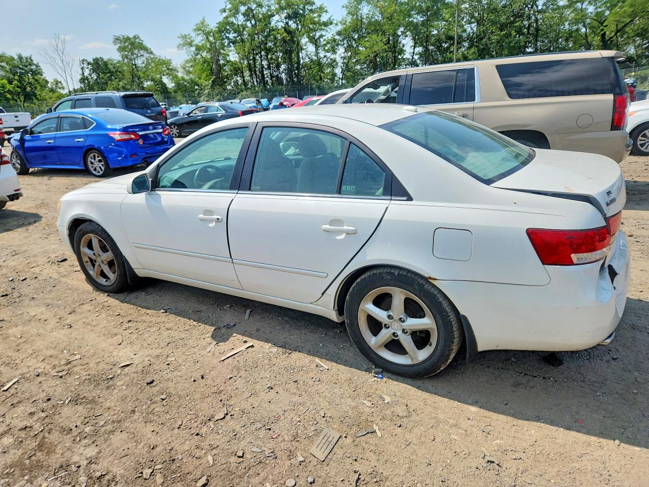 2007 Hyundai Sonata Se White vin: 5NPEU46F07H252390