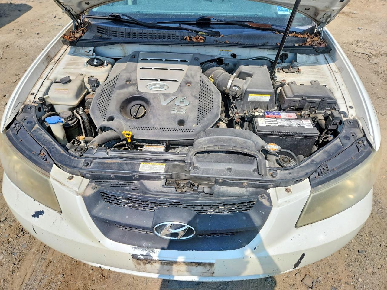 2007 Hyundai Sonata Se White vin: 5NPEU46F07H252390