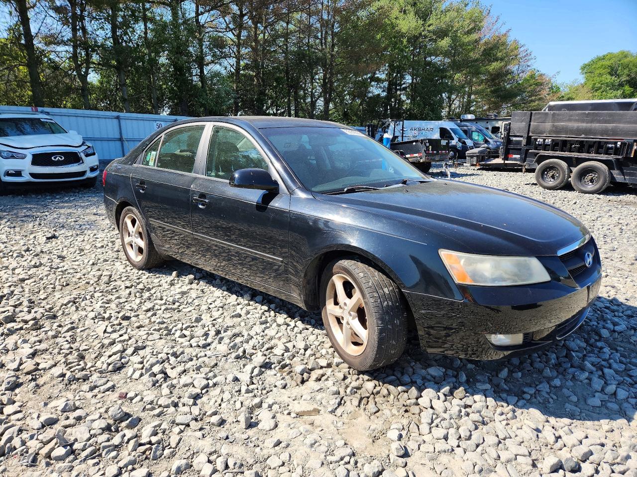 2008 Hyundai Sonata Se V6 Black vin: 5NPEU46F08H353771