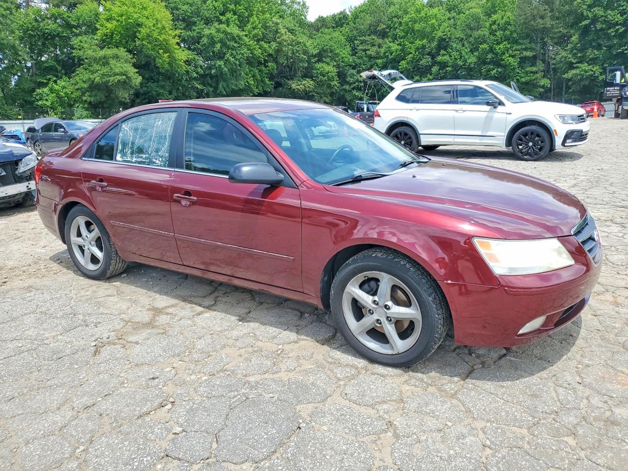 2009 Hyundai Sonata Se V6 Burgundy vin: 5NPEU46F09H476004