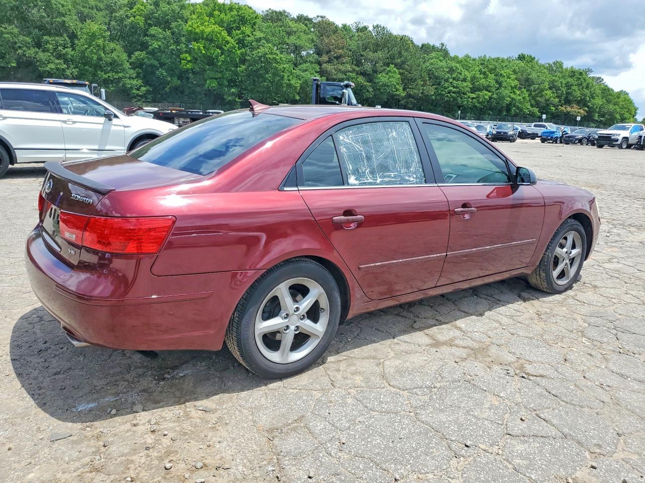 2009 Hyundai Sonata Se V6 Burgundy vin: 5NPEU46F09H476004