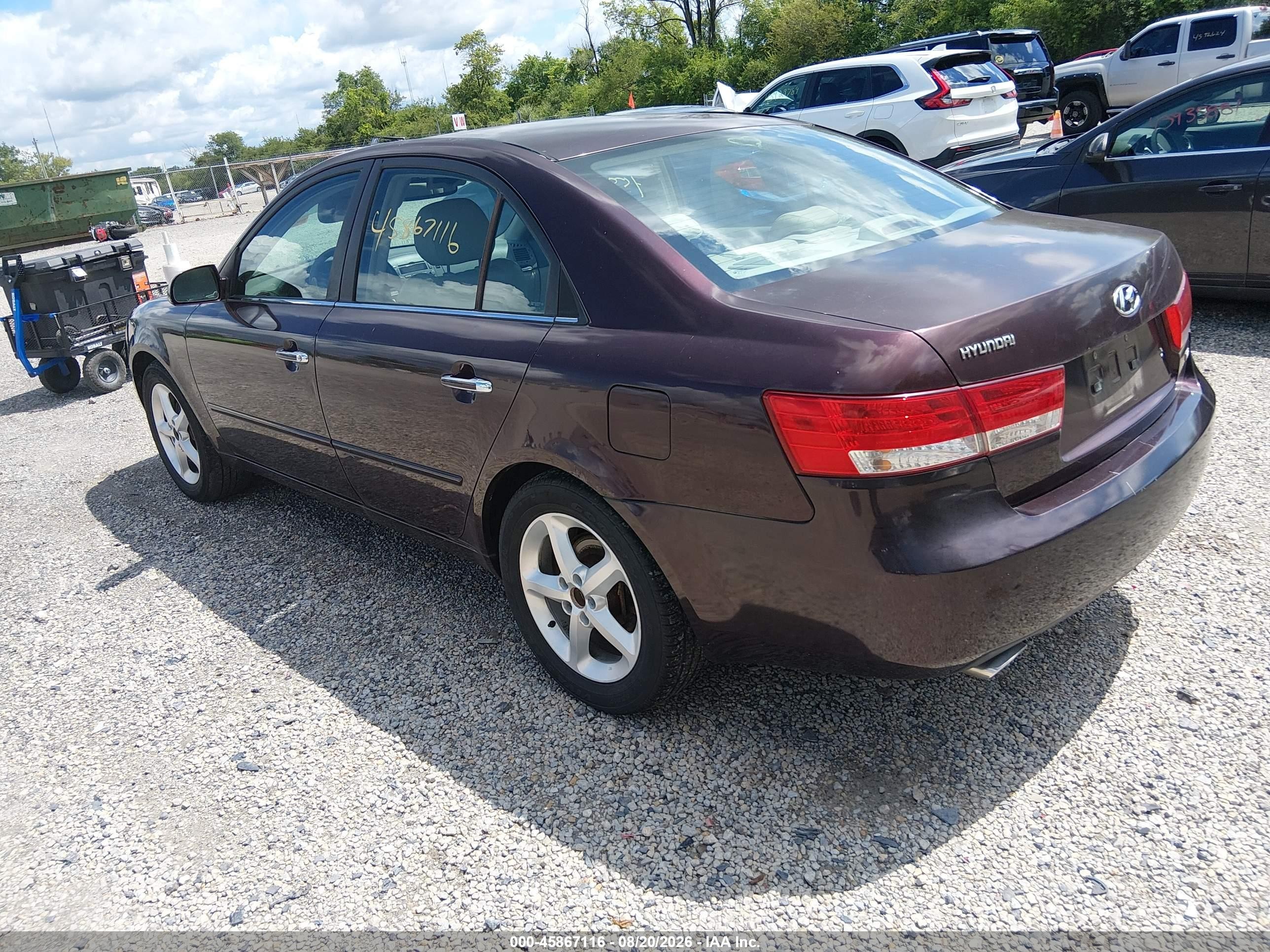 2006 Hyundai Sonata Gls V6/lx V6 Темно-бордовый vin: 5NPEU46F16H015289