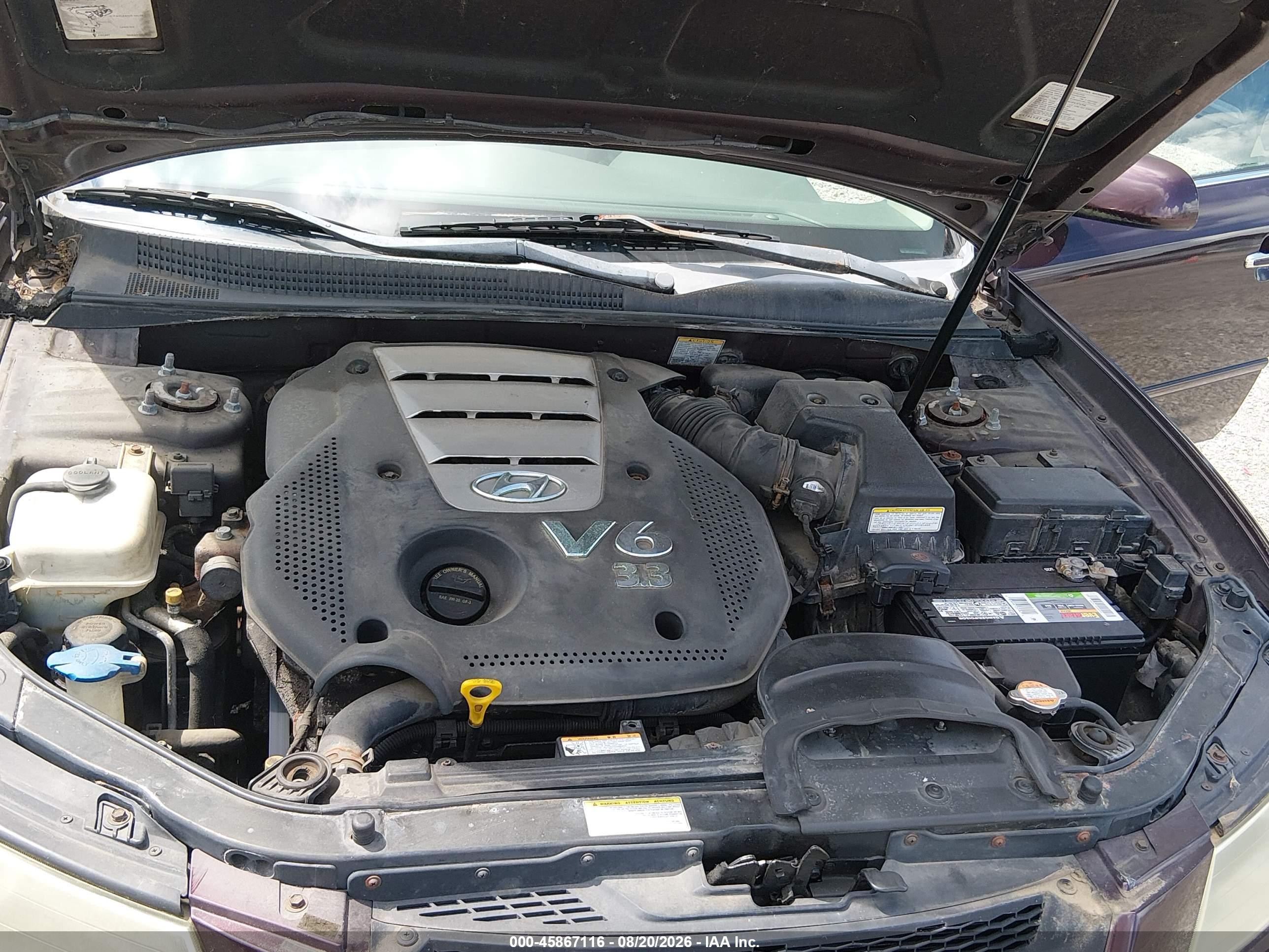 2006 Hyundai Sonata Gls V6/lx V6 Темно-бордовый vin: 5NPEU46F16H015289